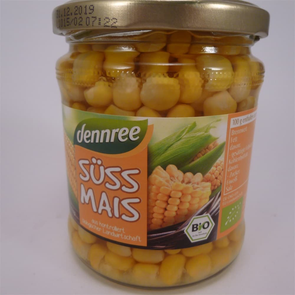 Dennree bio kukurica 370 ml