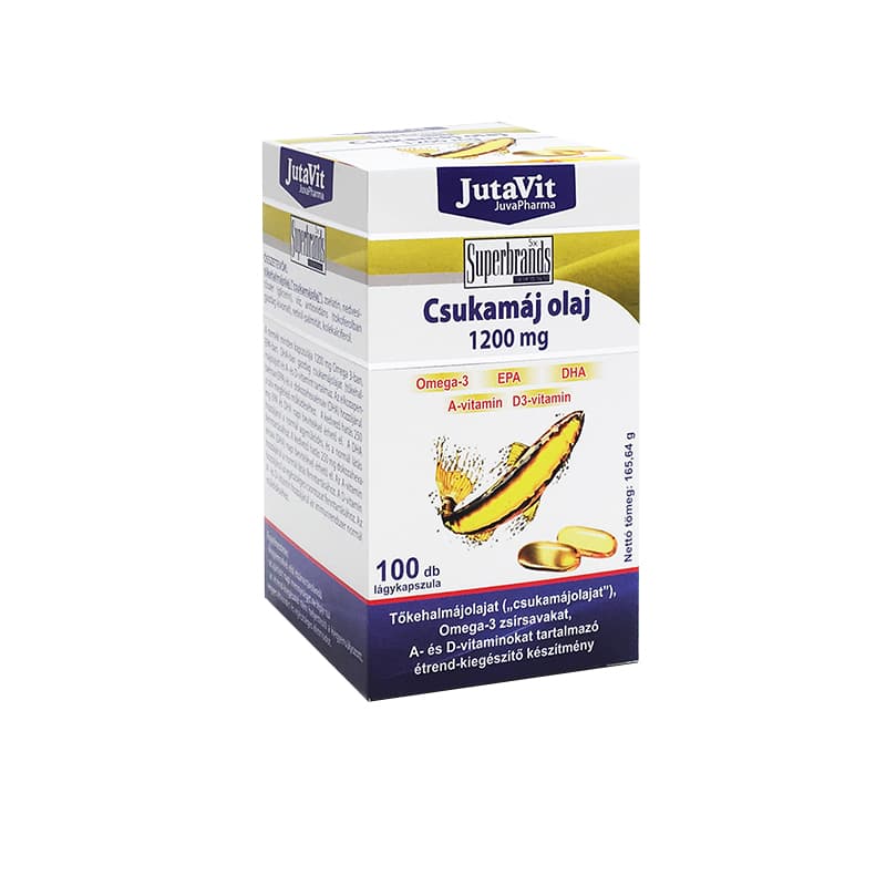 JutaVit Cod Liver Oil 1200 mg (100 Mäkká kapsula) - 55575
