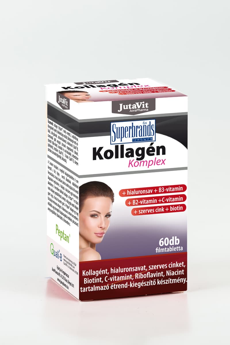 JutaVit Kolagénový komplex s kyselinou hyalurónovou a vitamínmi, 60 tabliet - 56270