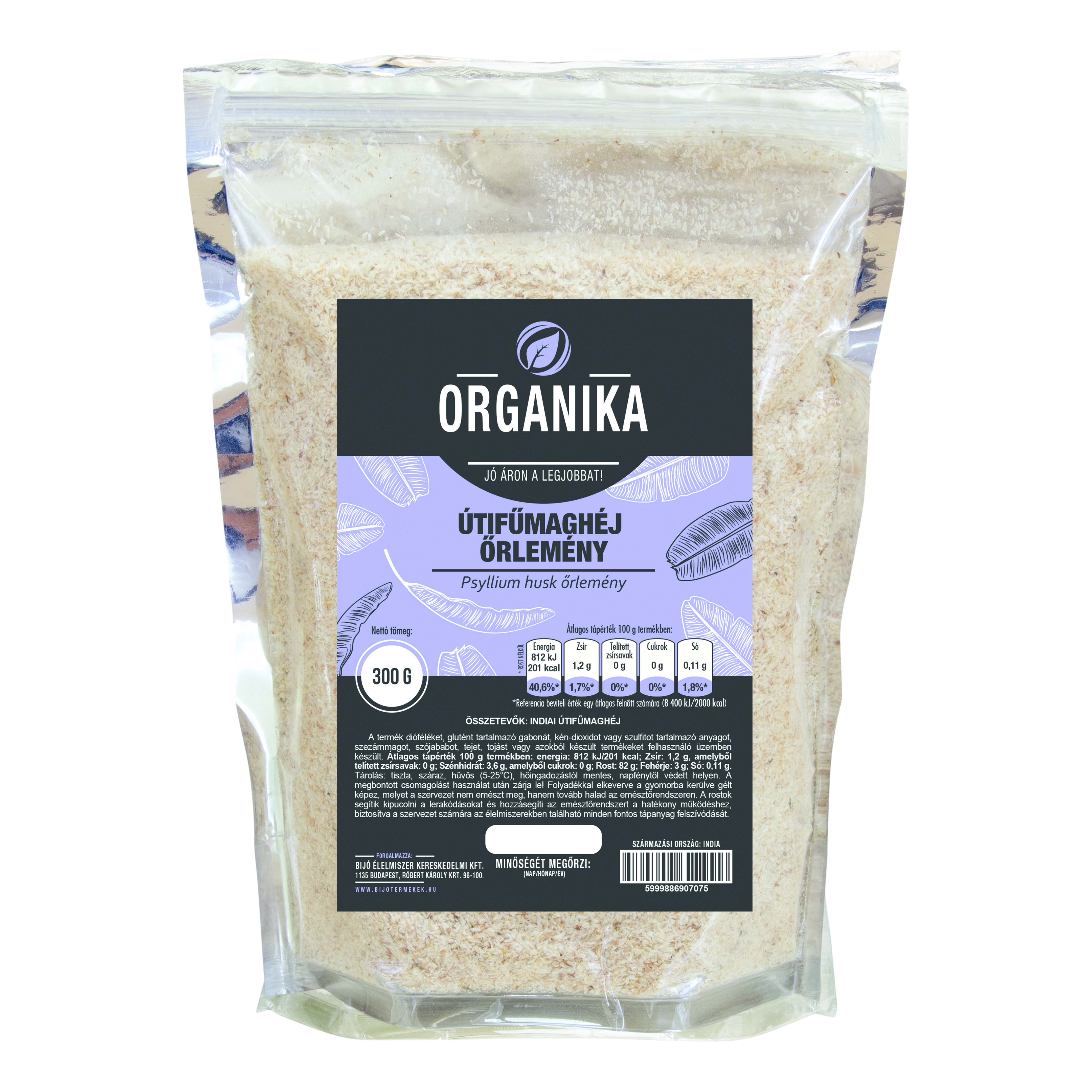 Organika Psyllium Husk prášok 300 g - 45459