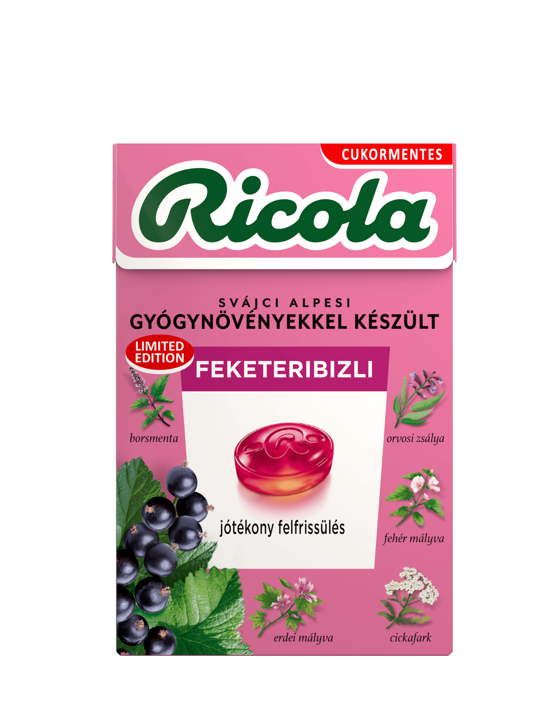 Ricola cukrík čierna ríbezľa 40 g