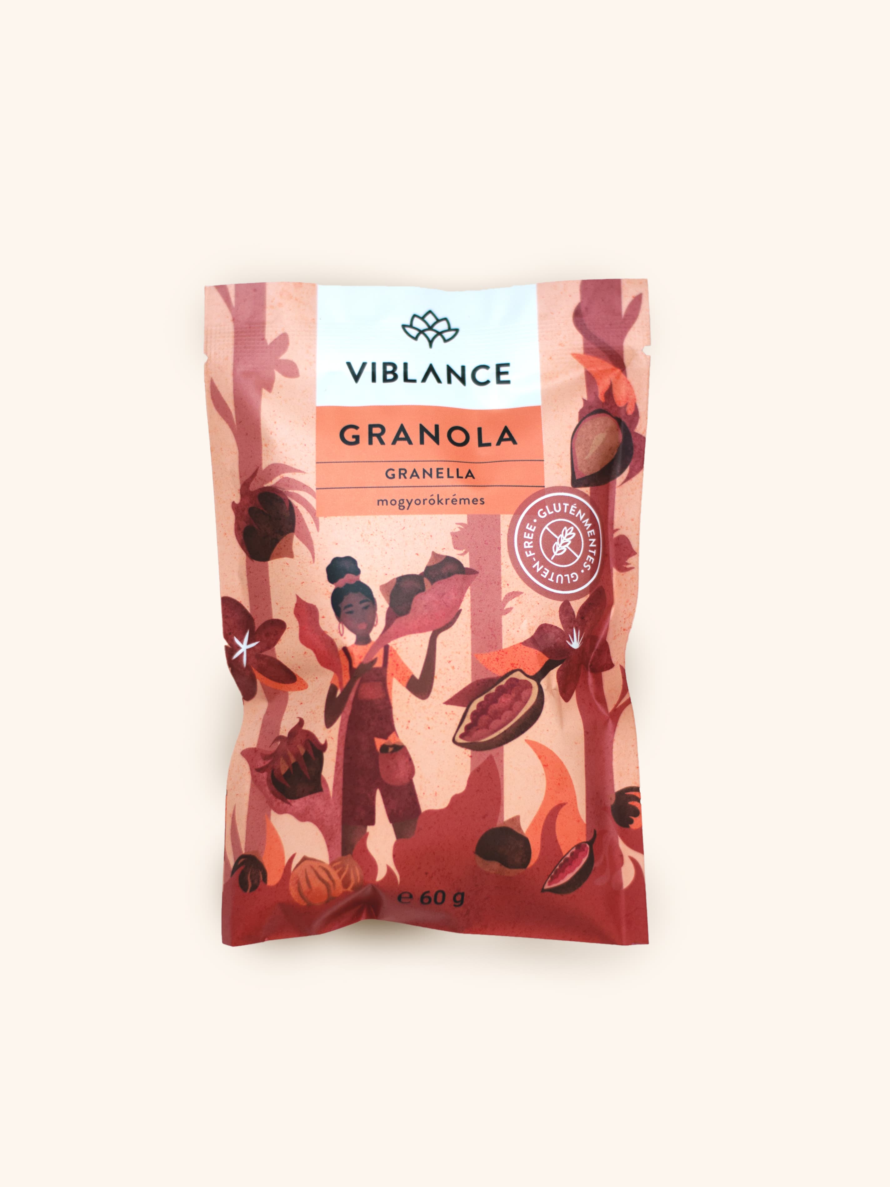 Viblance Chrumkavá Granola s Lieskovými Orieškami a Čokoládou 60 g