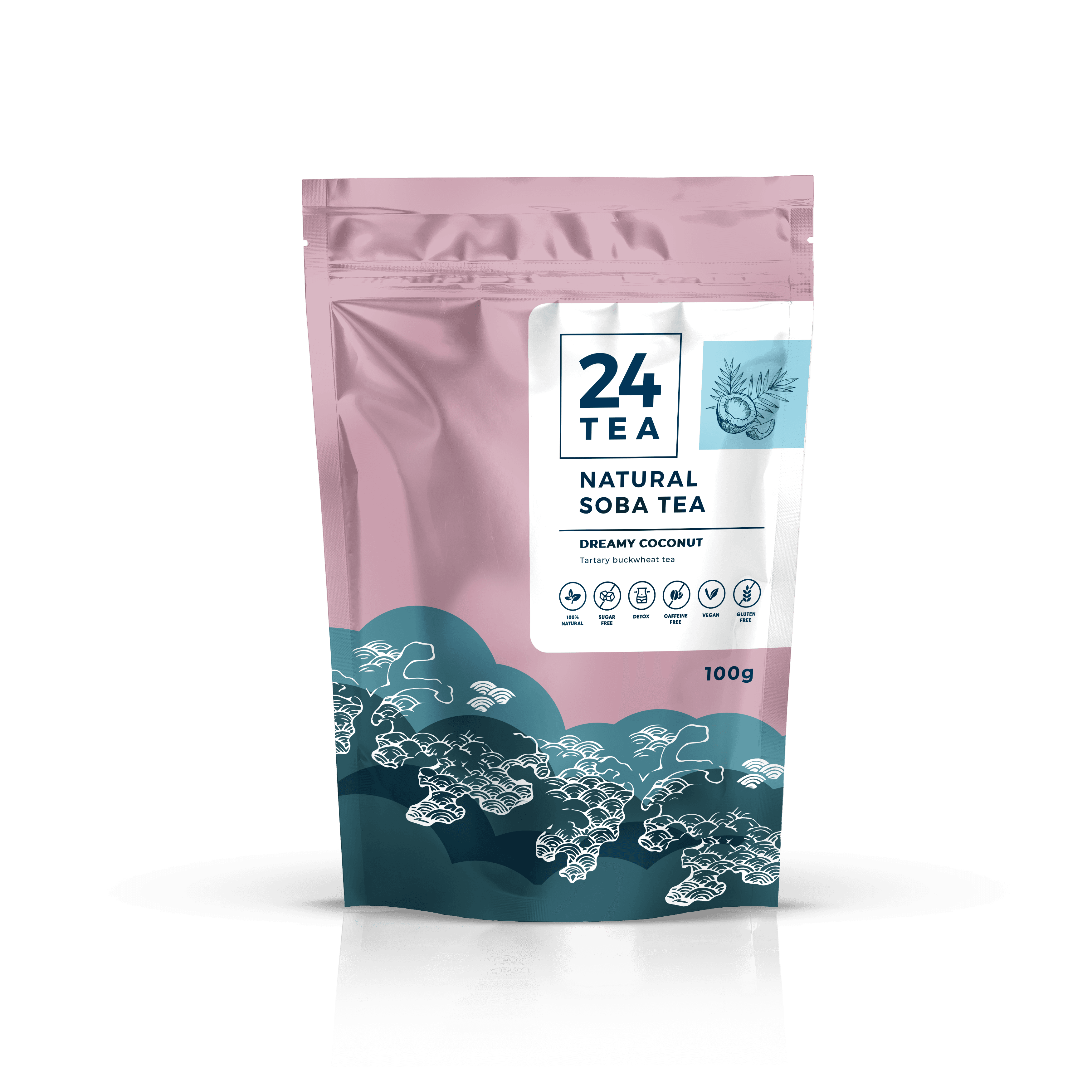 24tea dreamy coconut soba tea kokosový hajdina tea 100 g