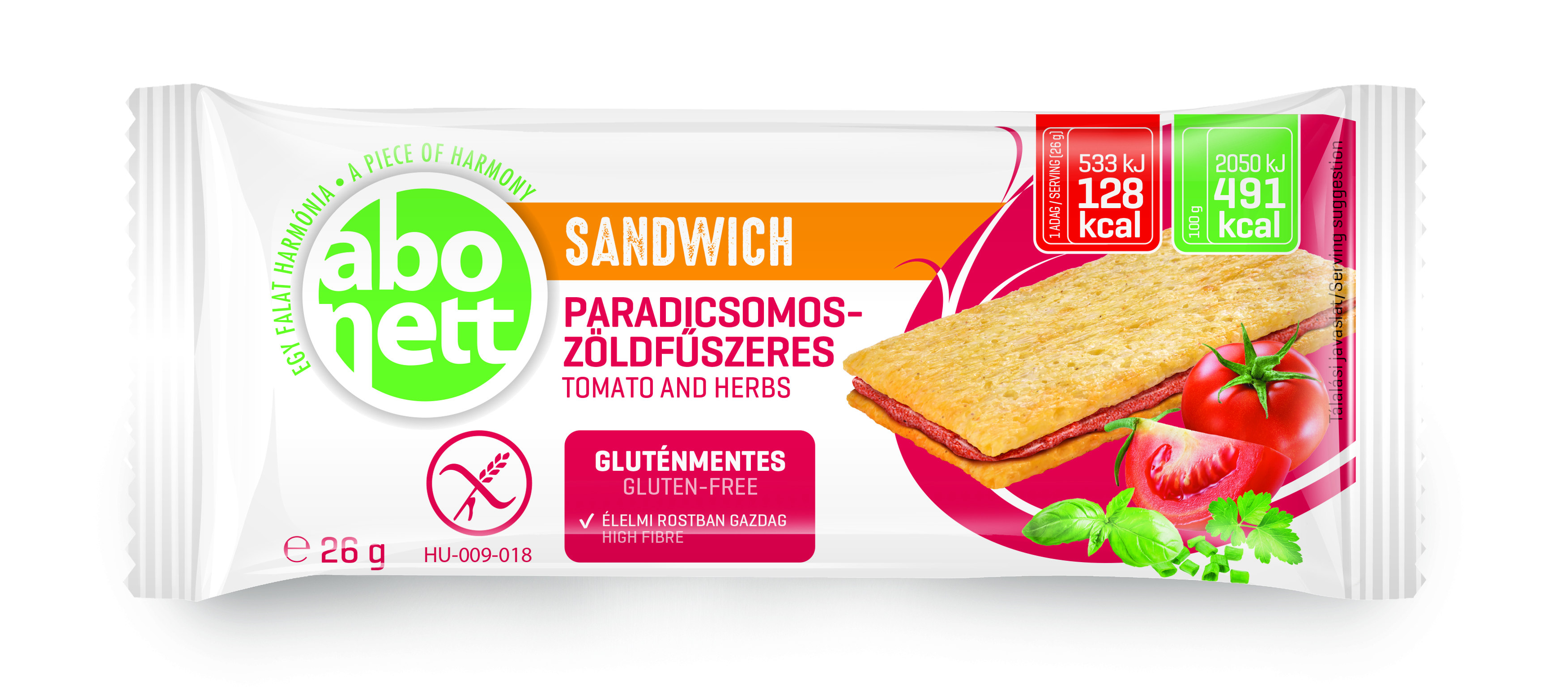 Abonett paradajkovo-bylinkový sendvič 26 g