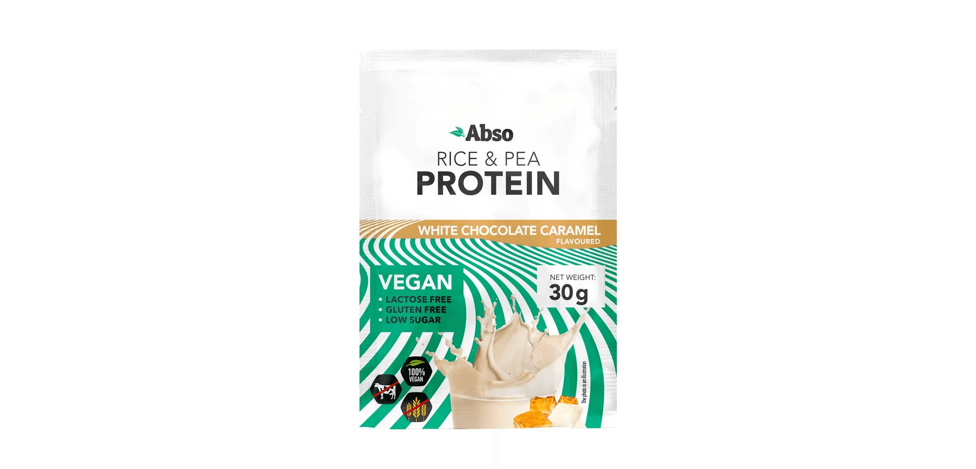 Absorice vegánsky proteín v prášku so zémou príchuťou bielej čokolády 30 g