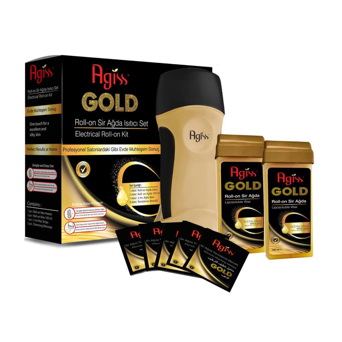 Agiss gold elektrický epilačný set 1 ks