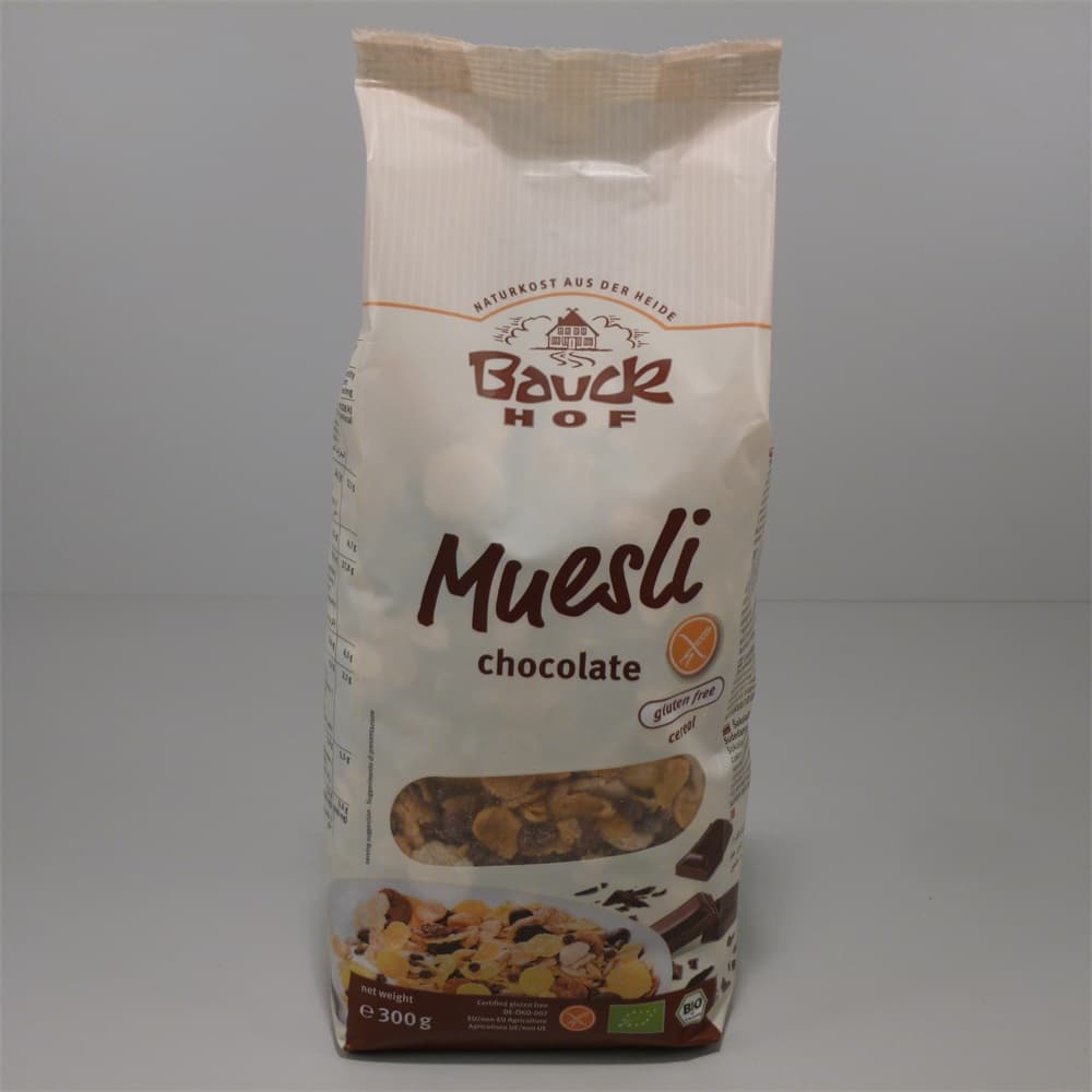 Bauck Hof bio bezlepkové müsli s tmavou čokoládou 300 g
