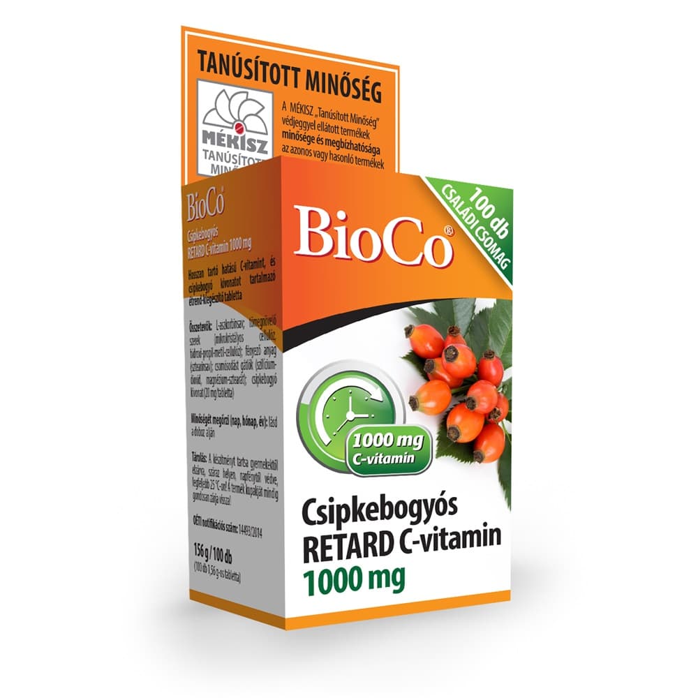 Bioco šípkový retardovaný C-vitamin 1000mg rodinné balenie filmových tabliet 100 ks