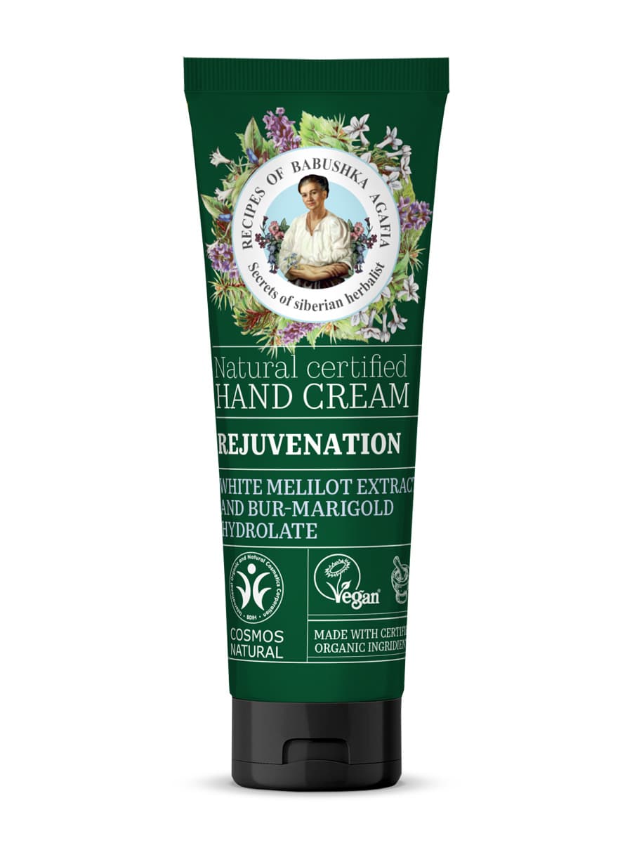 Babushka Agafia bio krém na ruky s obnovujúcim extraktom z bieleho hluchavky a vodou z kvetov nechtíka 75 ml