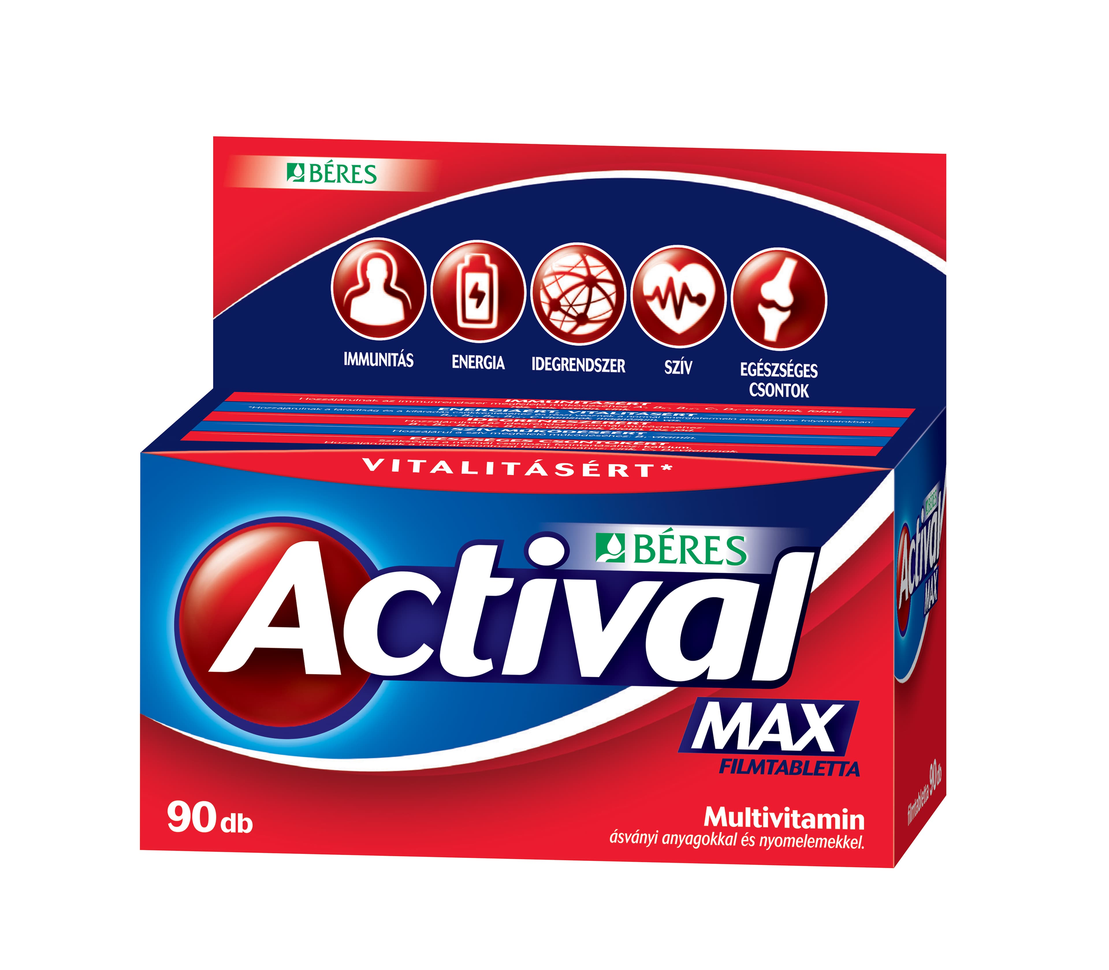 Béres actival max multivitamín film tabletky 90 ks