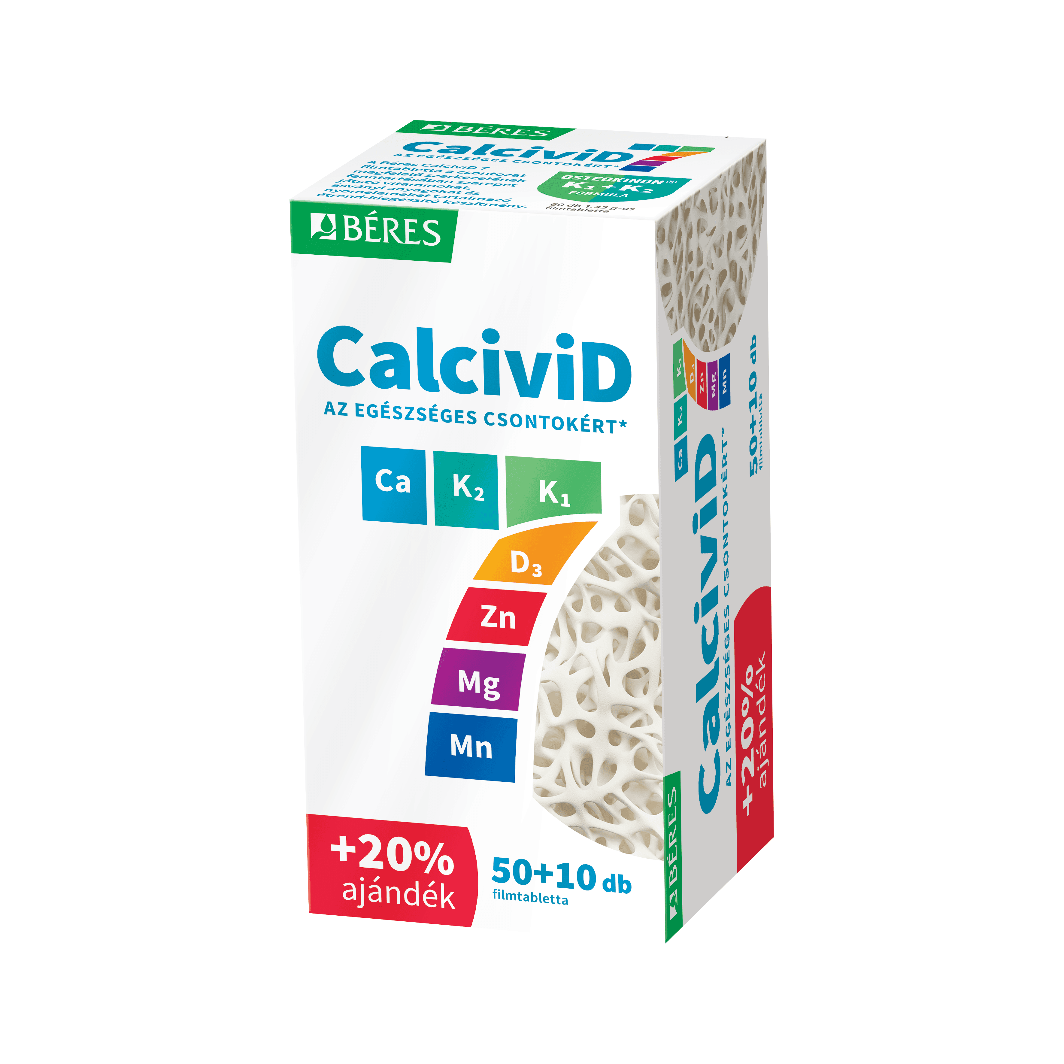 Béres calcivid 7 filmová tableta 50+10 60 ks