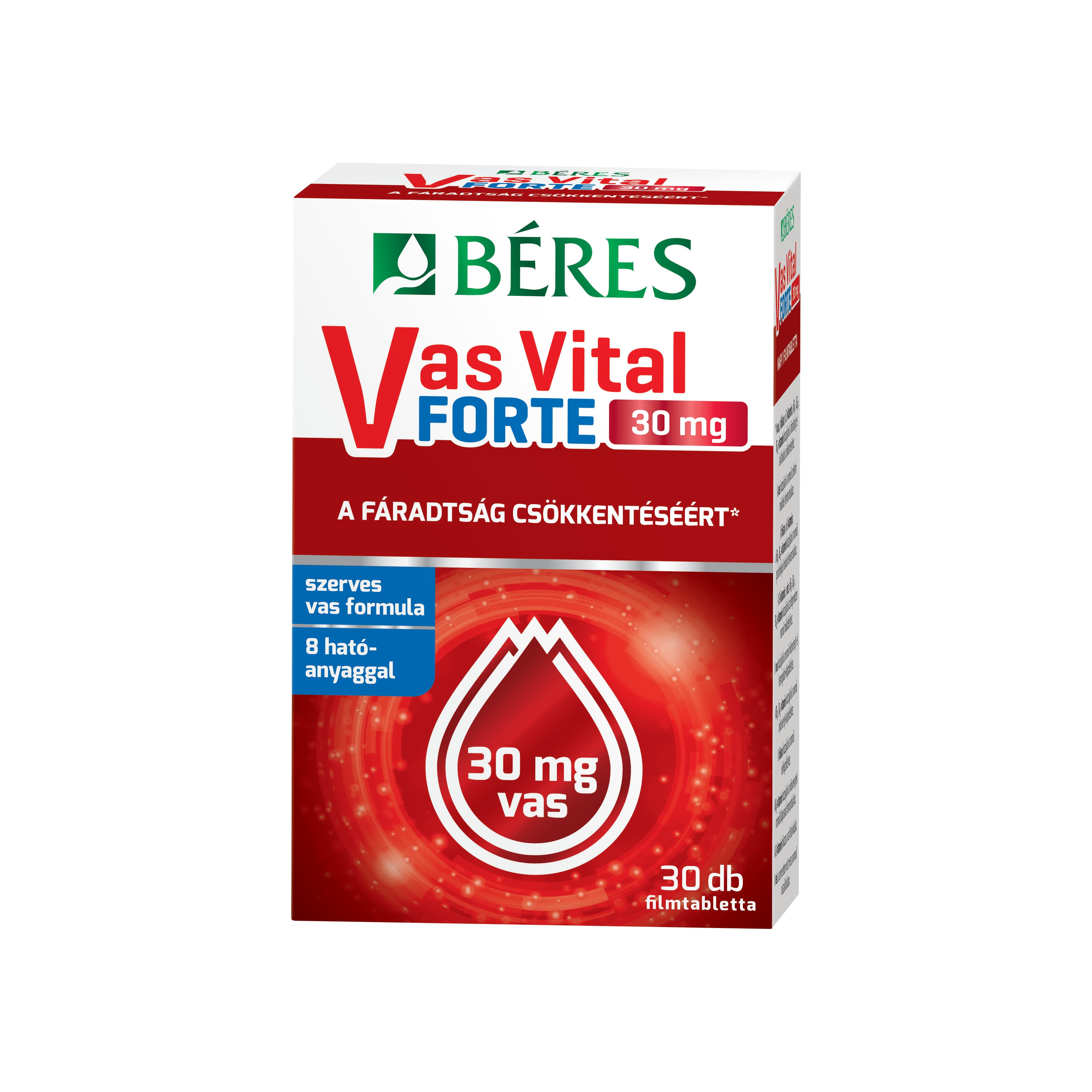 Béres železo vital forte 30mg filmová tabletka 30 ks