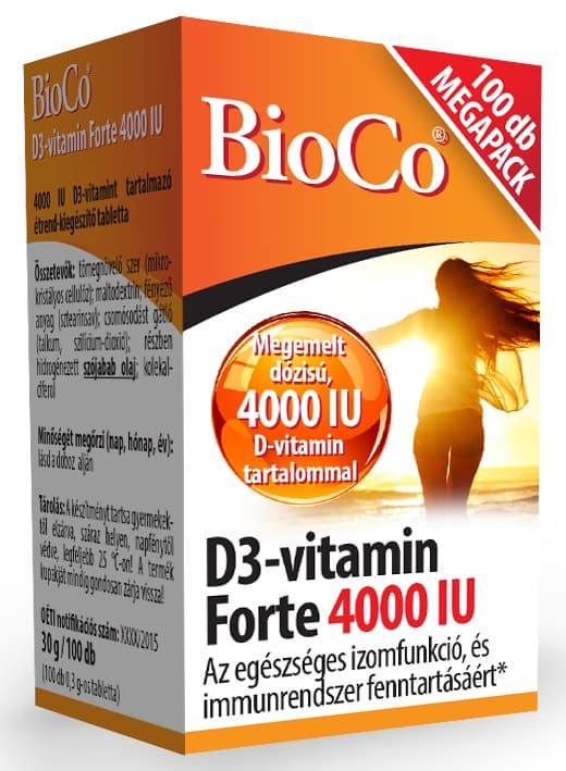 Bioco d3-vitamin forte 4000iu tableta 100 ks