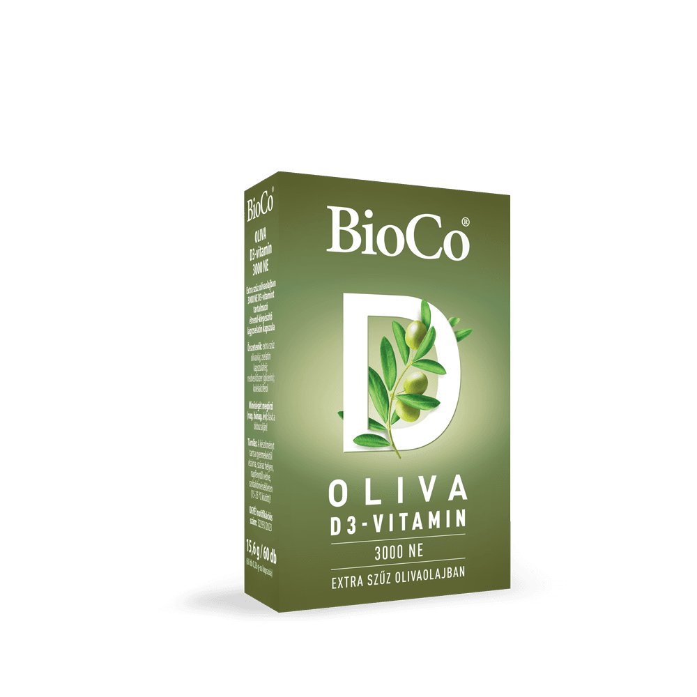 BioCo Oliva D3 Vitamín 3000 IU Mäkké Želatínové Kapsuly 60 ks - 94487