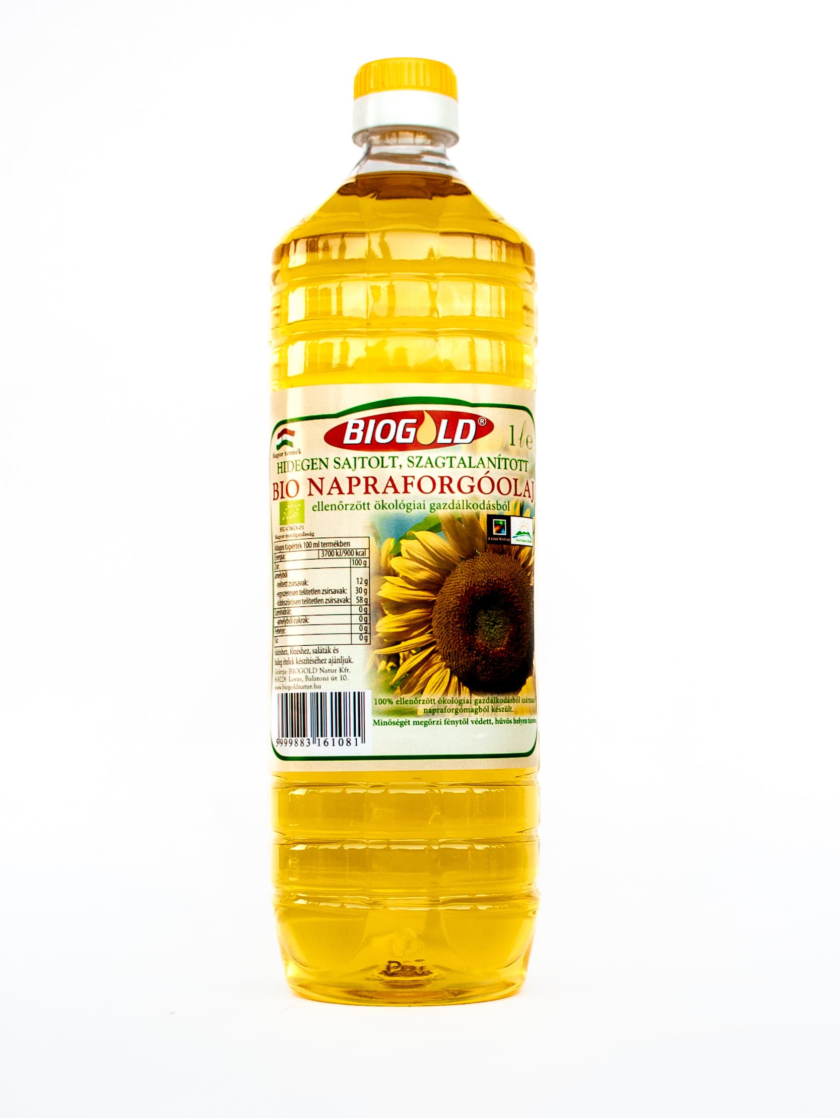 Biogold bio slnečnicový olej bez zápachu 1000 ml