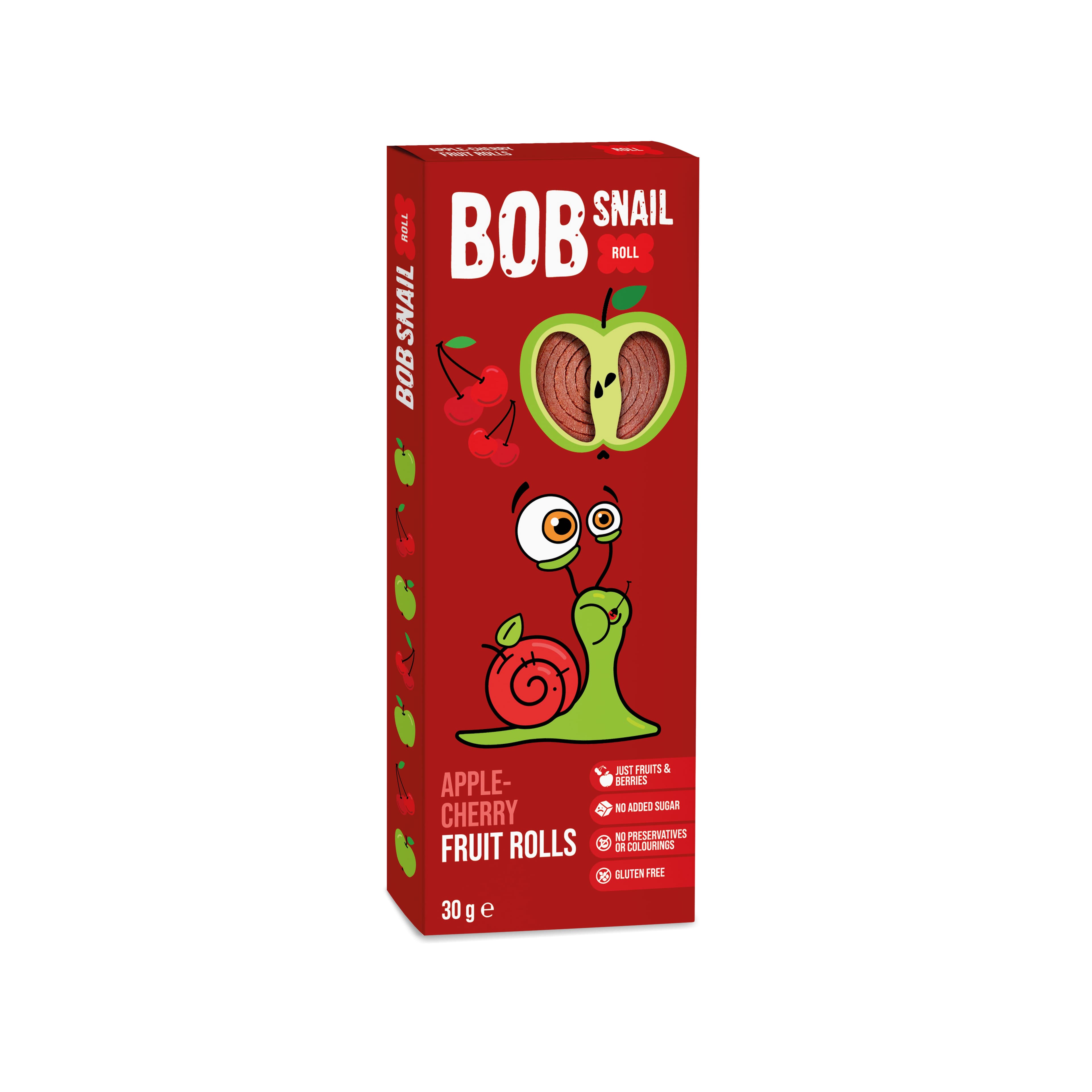 Bob Snail Jablkovo-čerešňové ovocné rolky 30 g