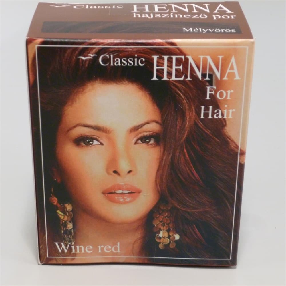 Classic Henna prášok na farbenie vlasov hlboká červená 100 g