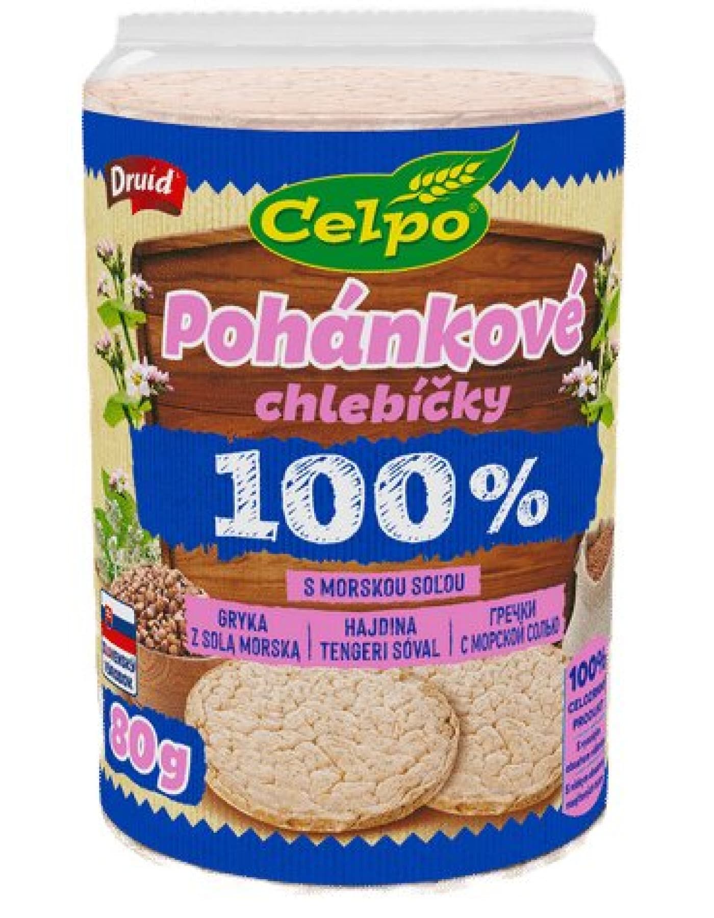 Celpo pohánkové placky s morskou soľou 80 g
