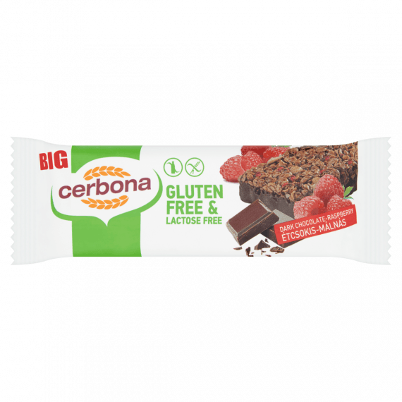 Cerbona Müsli tyčinka s horkou čokoládou a malinami 35 g