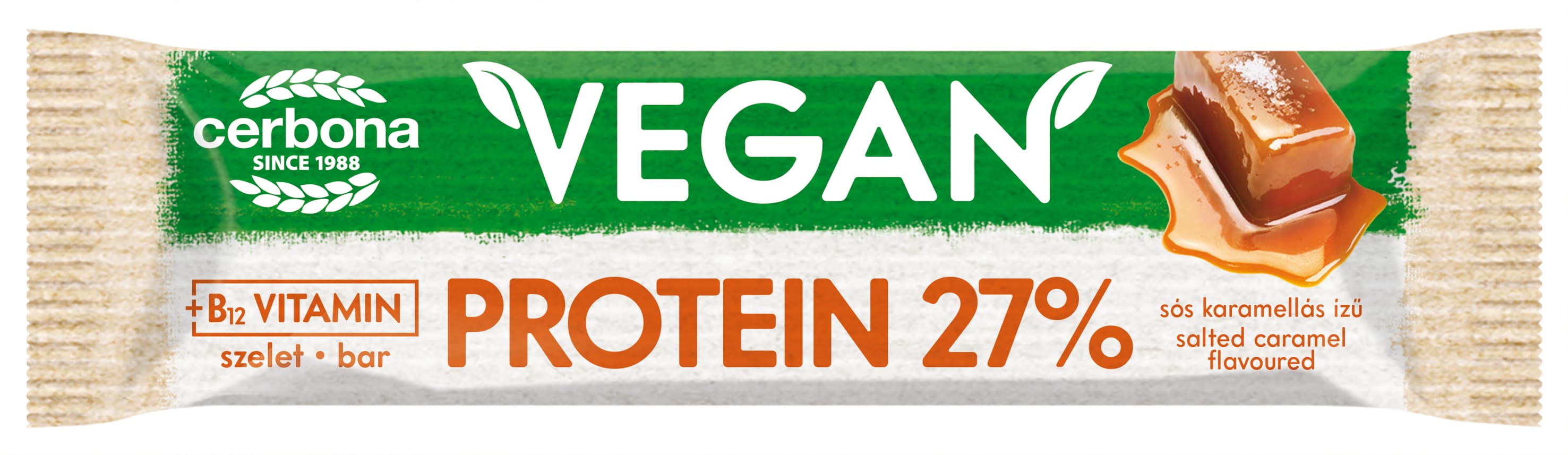 Cerbona vegán tyčinka proteínová slaná karamelová 40 g