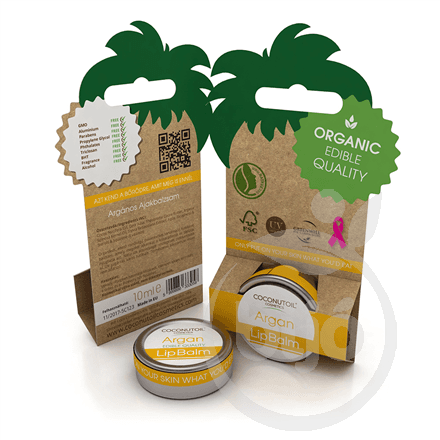 Coconutoil cosmetics bio balzam na pery s argánovým olejom 10 ml