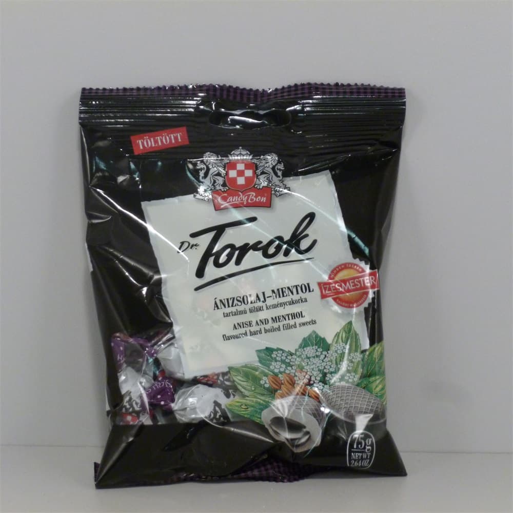 Dr.torok tvrdý cukr s plnkou anýzový olej-mentol 75 g