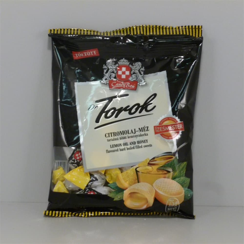 Dr.torok tvrdé cukríky plnené citrónovým olejom-med 75 g