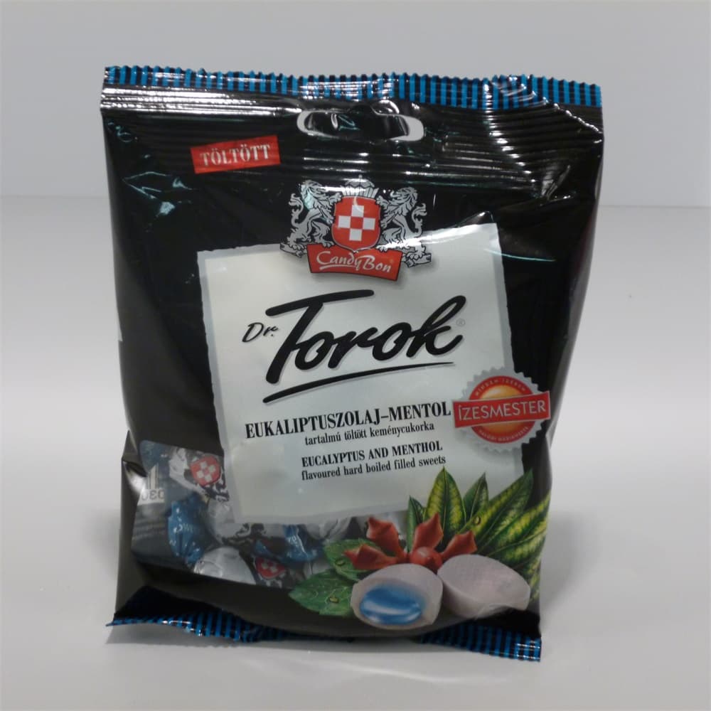 Dr.torok tvrdé cukríky plnené eukalyptom - mentol 75 g