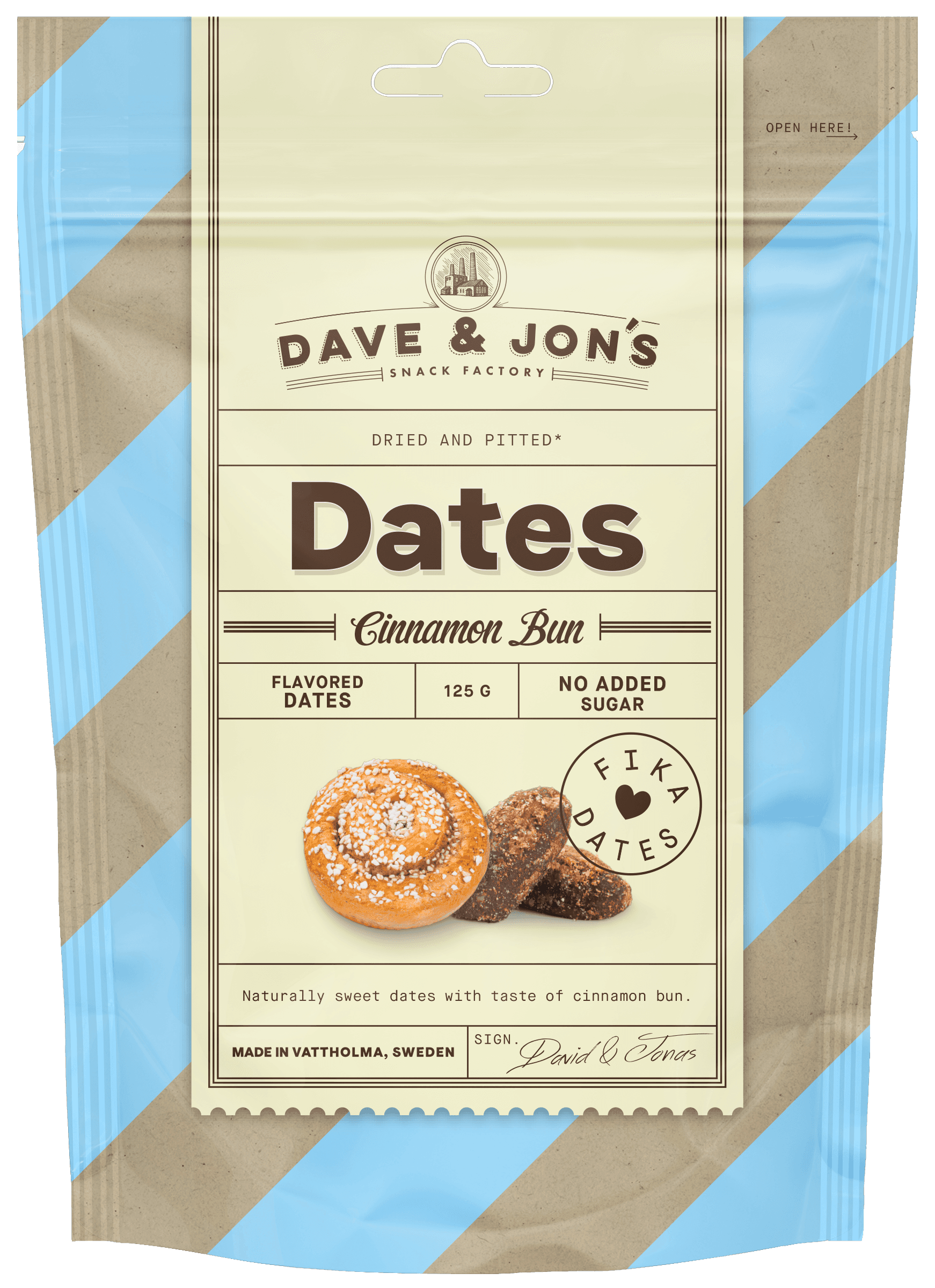 Dave & Jon`s datle škoricová slimák bez jadier, príchuť bez pridaného cukru 125 g