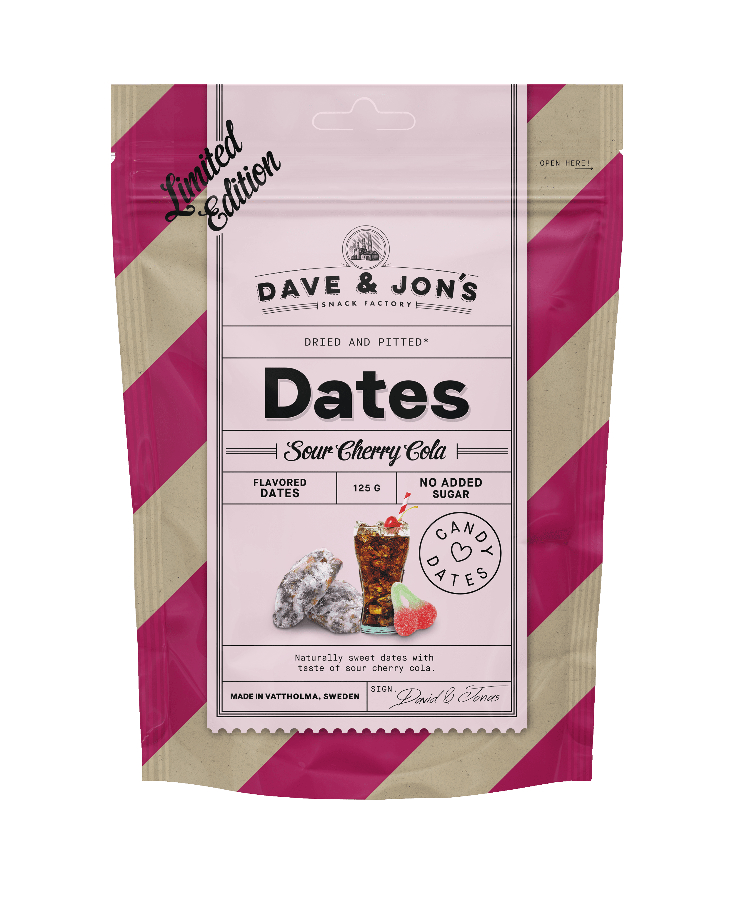 Dave & Jon`s datle třešňová cola bez pecek, bez přidaného cukru 125 g
