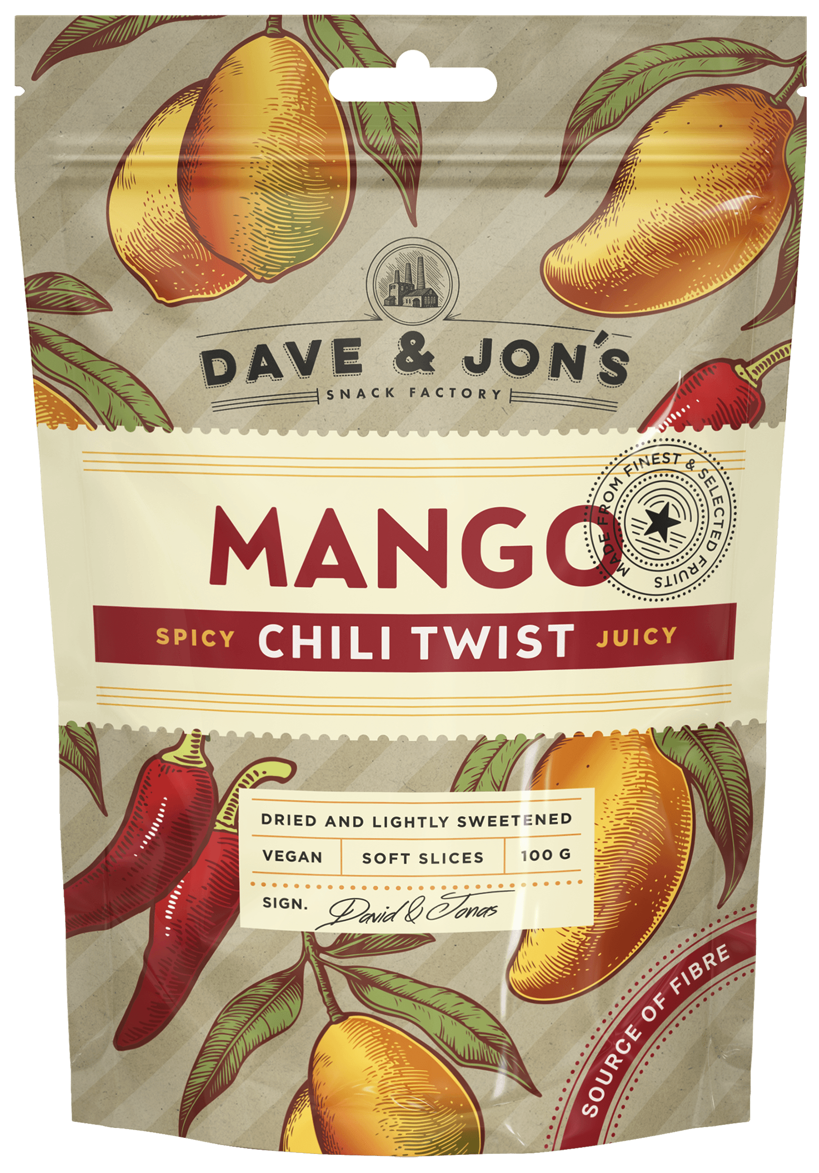 Dave & Jon's sušené mango s chili 100 g