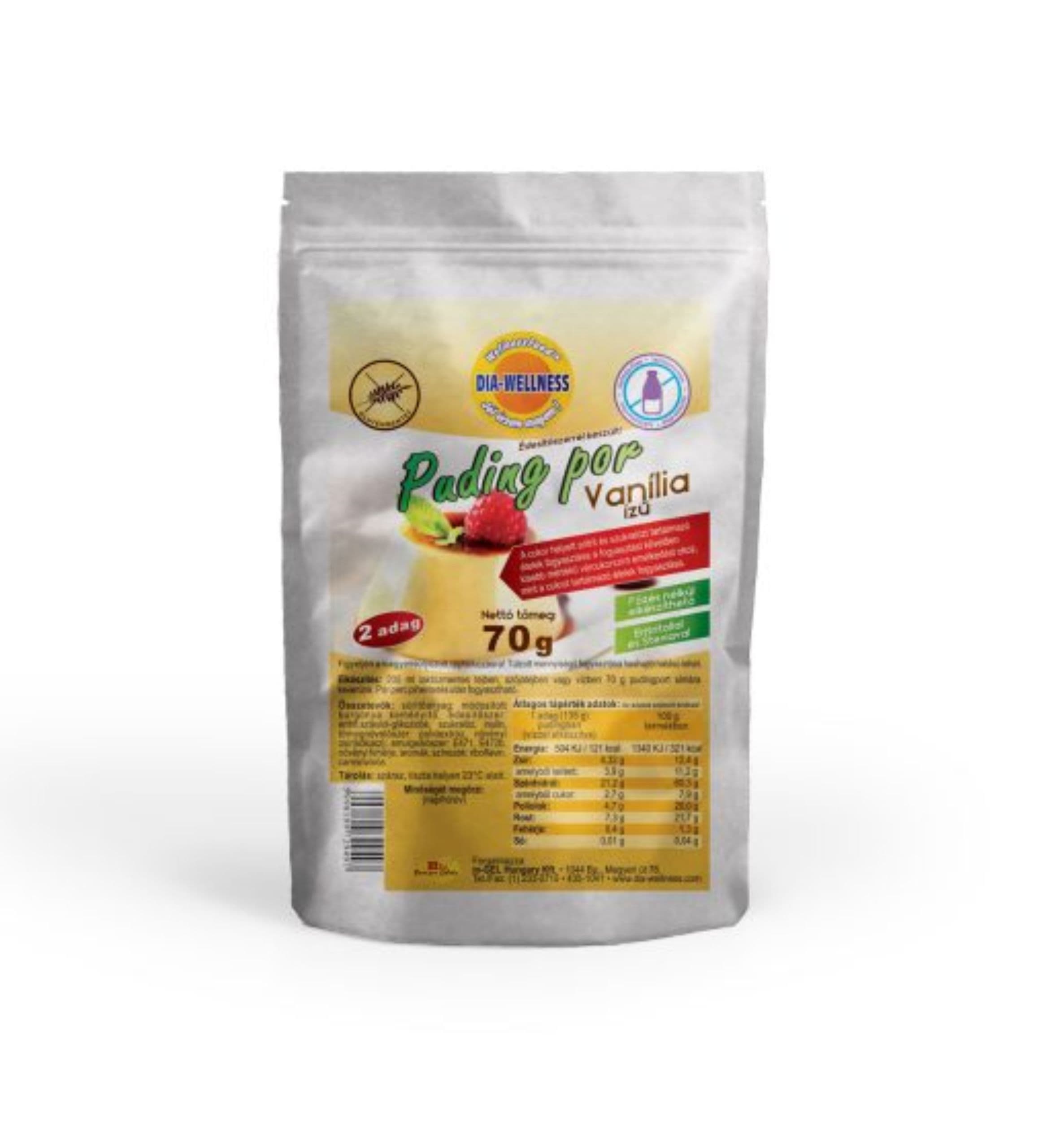 Dia-Wellness vanilkový puding bez cukru so sladidlami 70 g