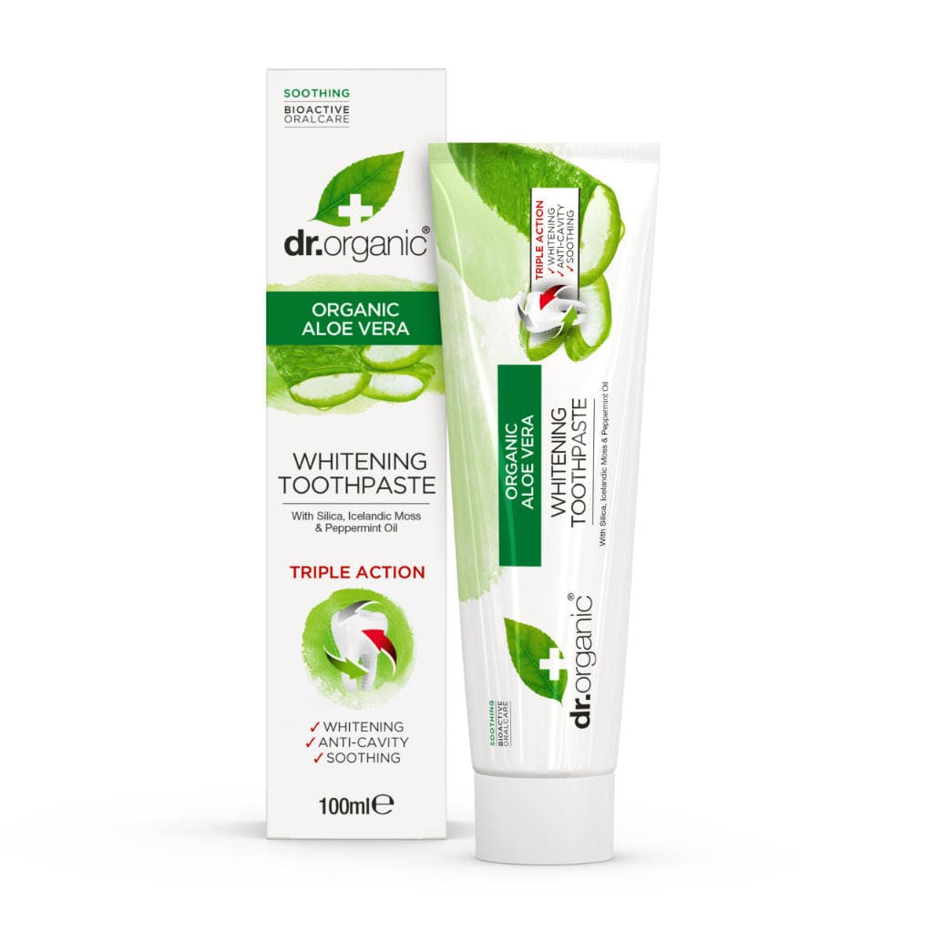 Dr. Organic Aloe Vera zubná pasta pre bielenie zubov 100 ml - 11509
