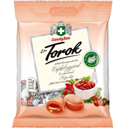 Dr.torok tvrdé cukríky plnené šípkou 75 g
