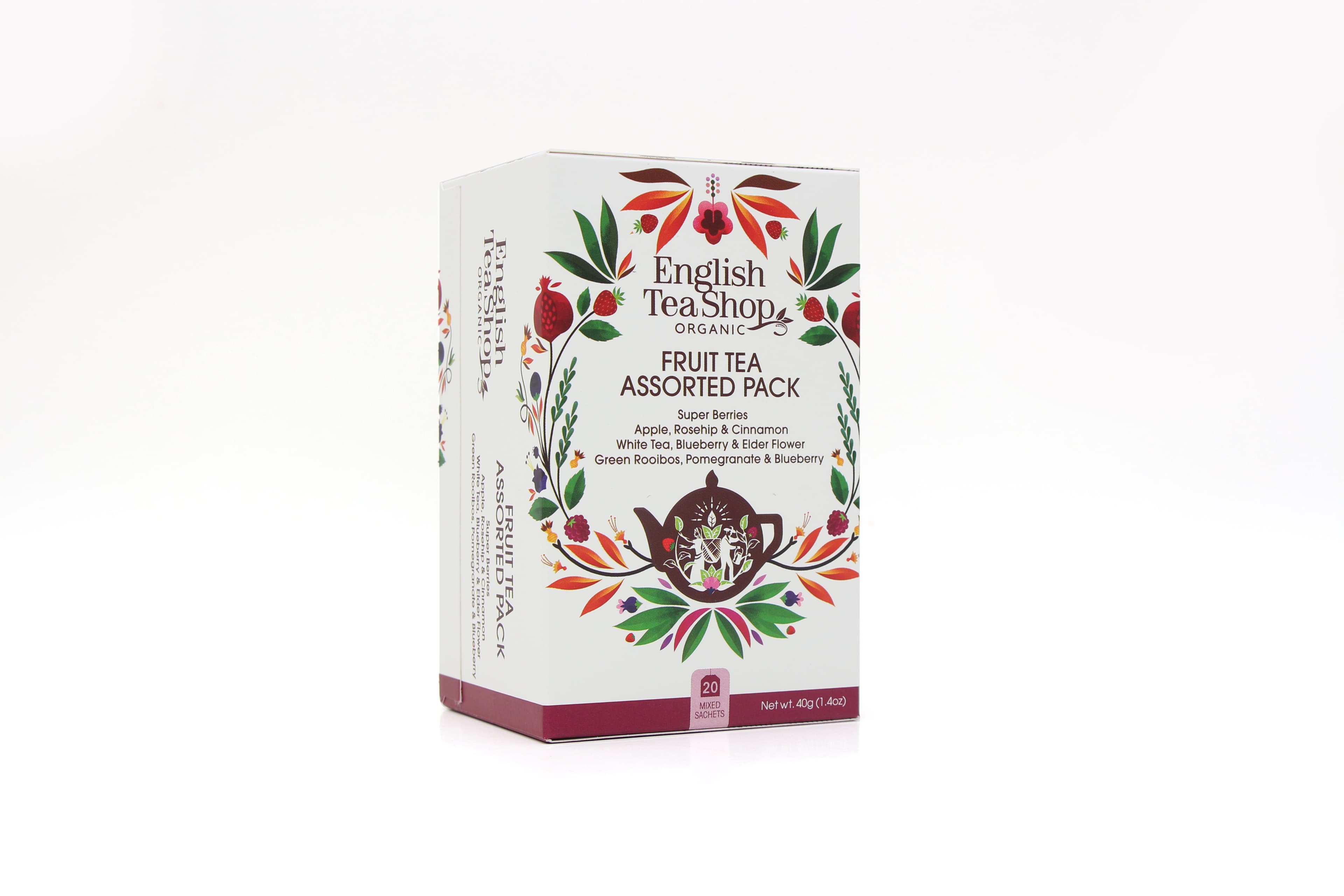 English Tea Shop Bio & FairTrade Ovocný čajový výber 4 príchute 20 filtrov 40 g - 91592