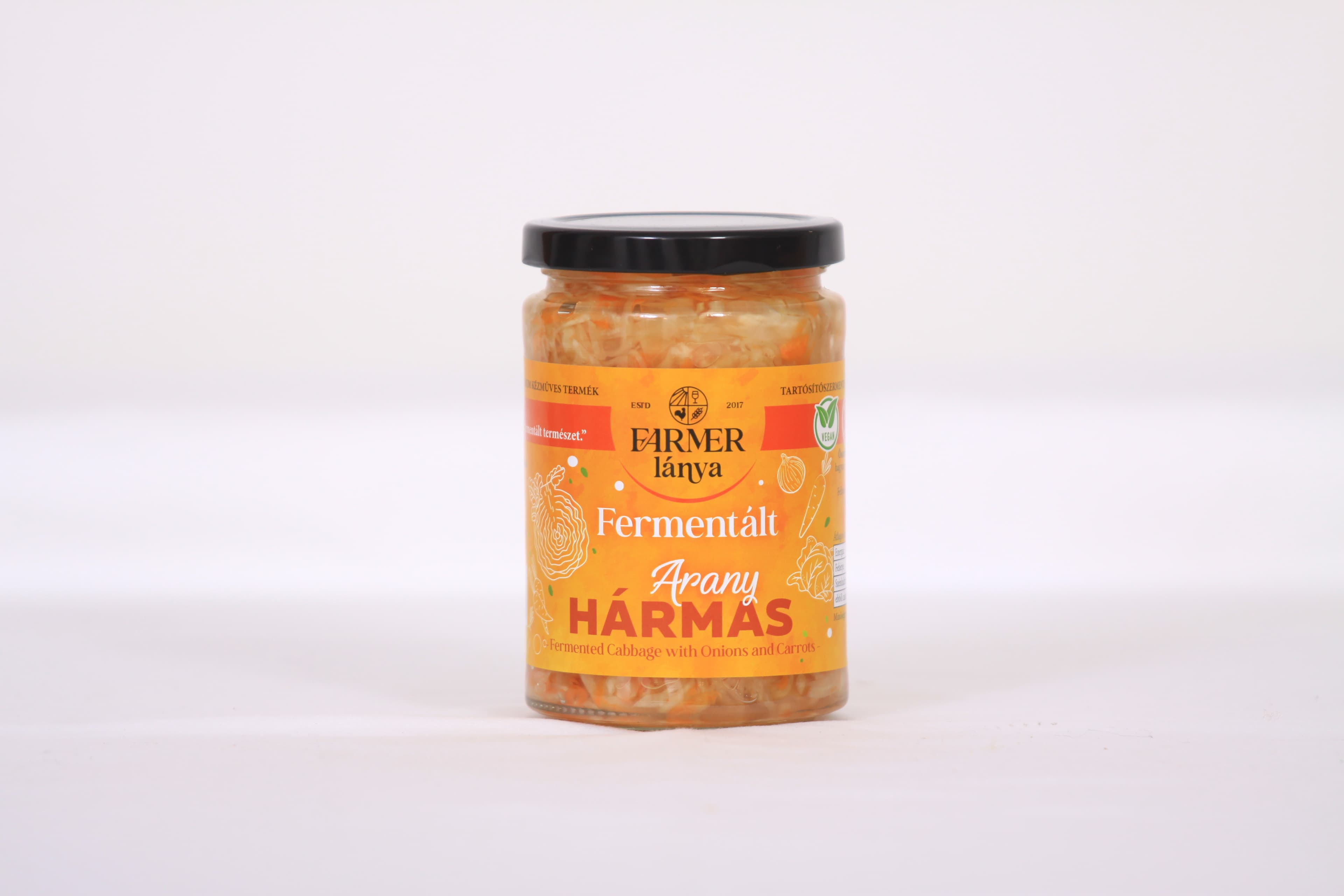 Farmer Lánya fermentovaná zlatá trojica (kapusta, mrkva a cibuľa) 370 ml
