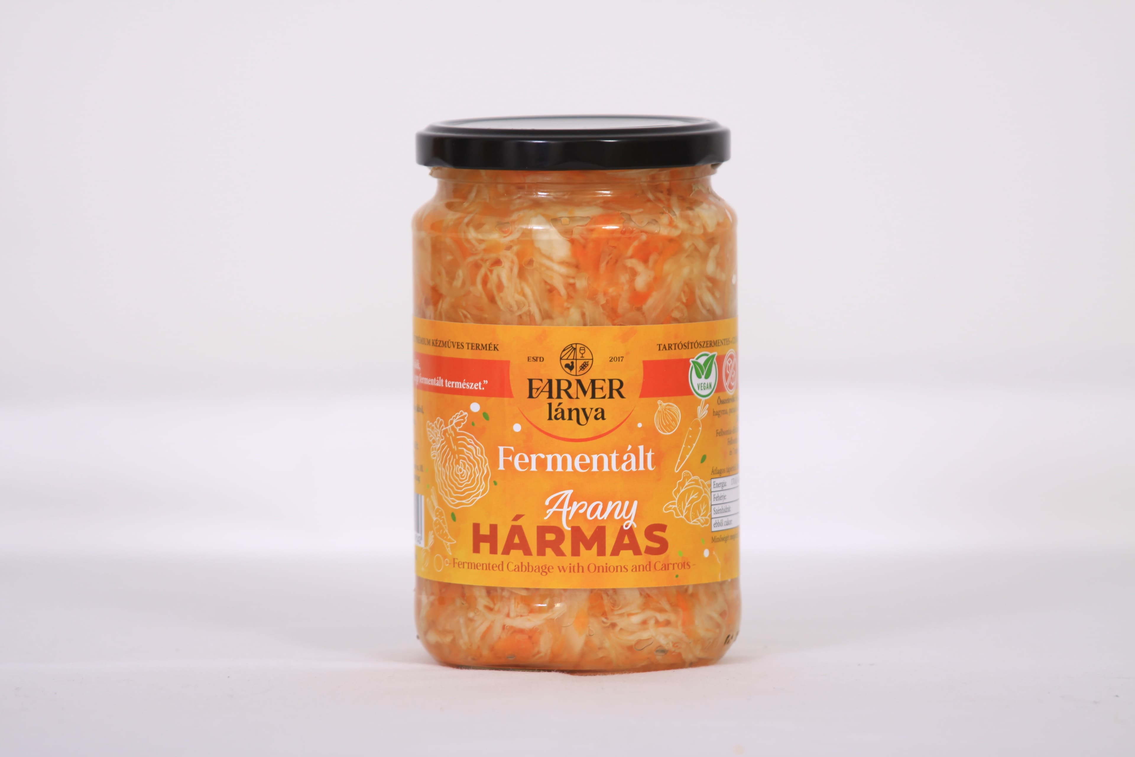 Farmer Lánya fermentovaná zlatá trojica (kapusta, mrkva a cibuľa) 720 ml
