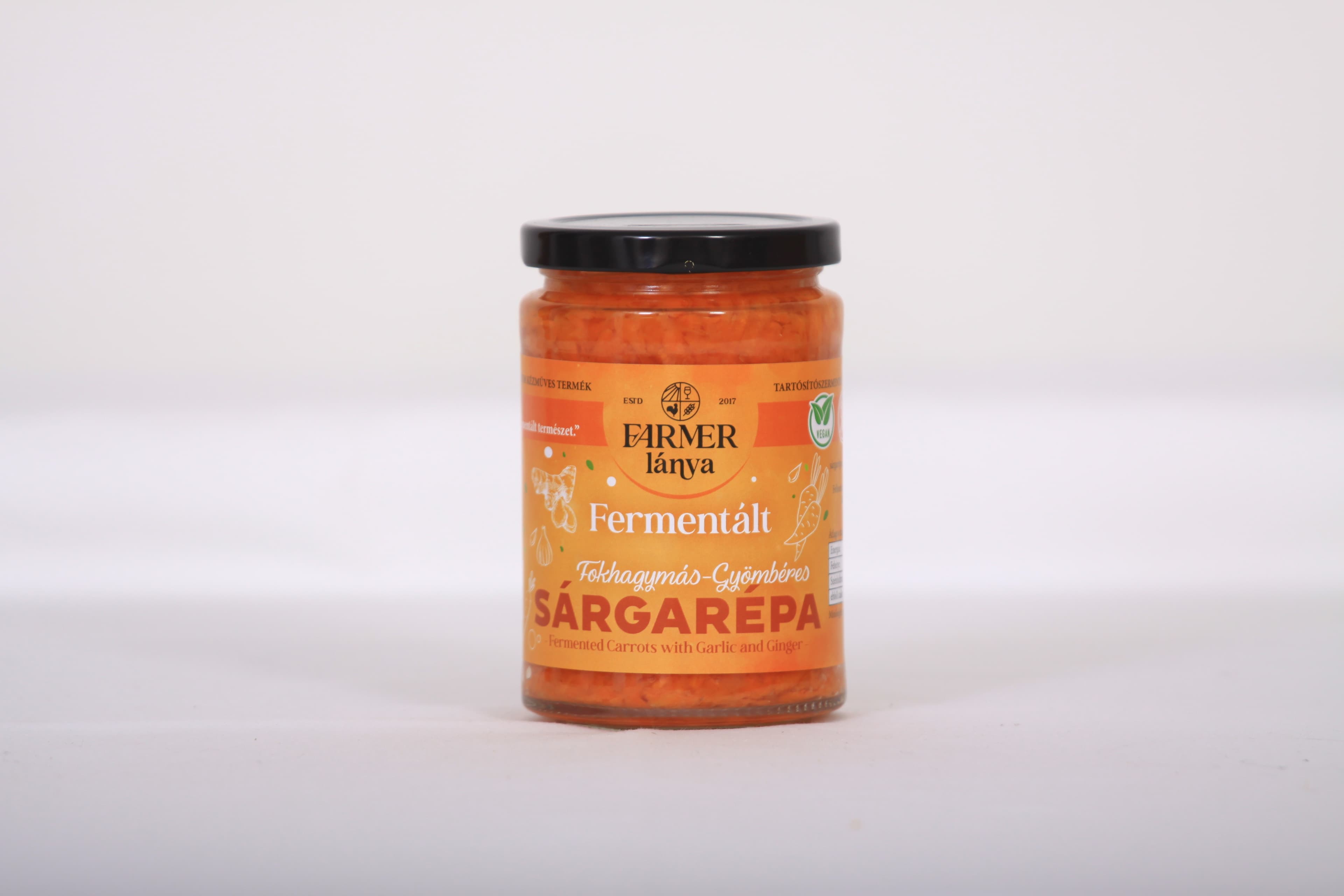 Farmer Lánya fermentovaná cesnakovo-gingerová mrkva 370 ml