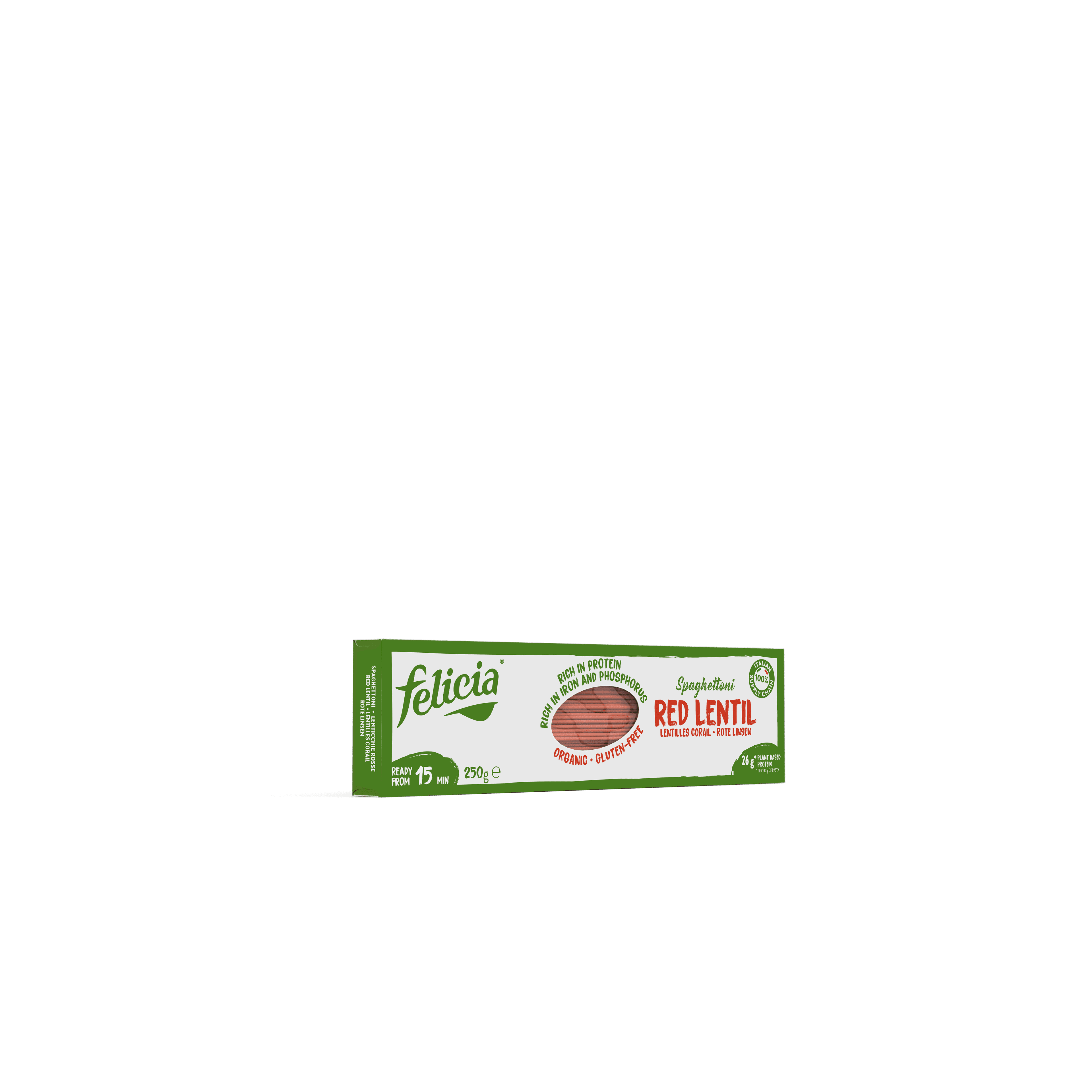 Felicia Špagety z červenej šošovice 250 g