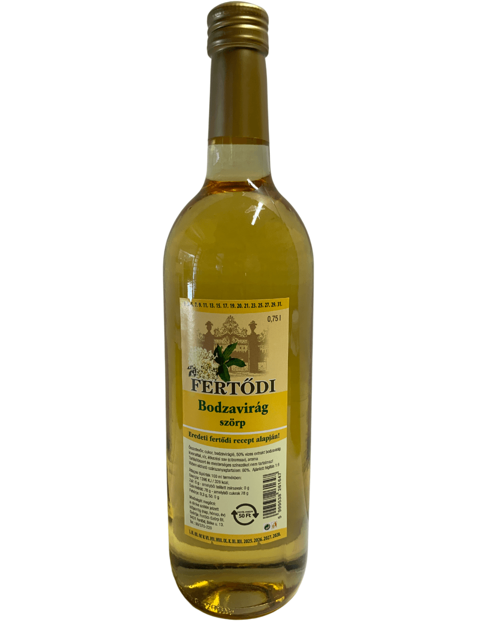 Fertődi bezový kvet šťava 750 ml