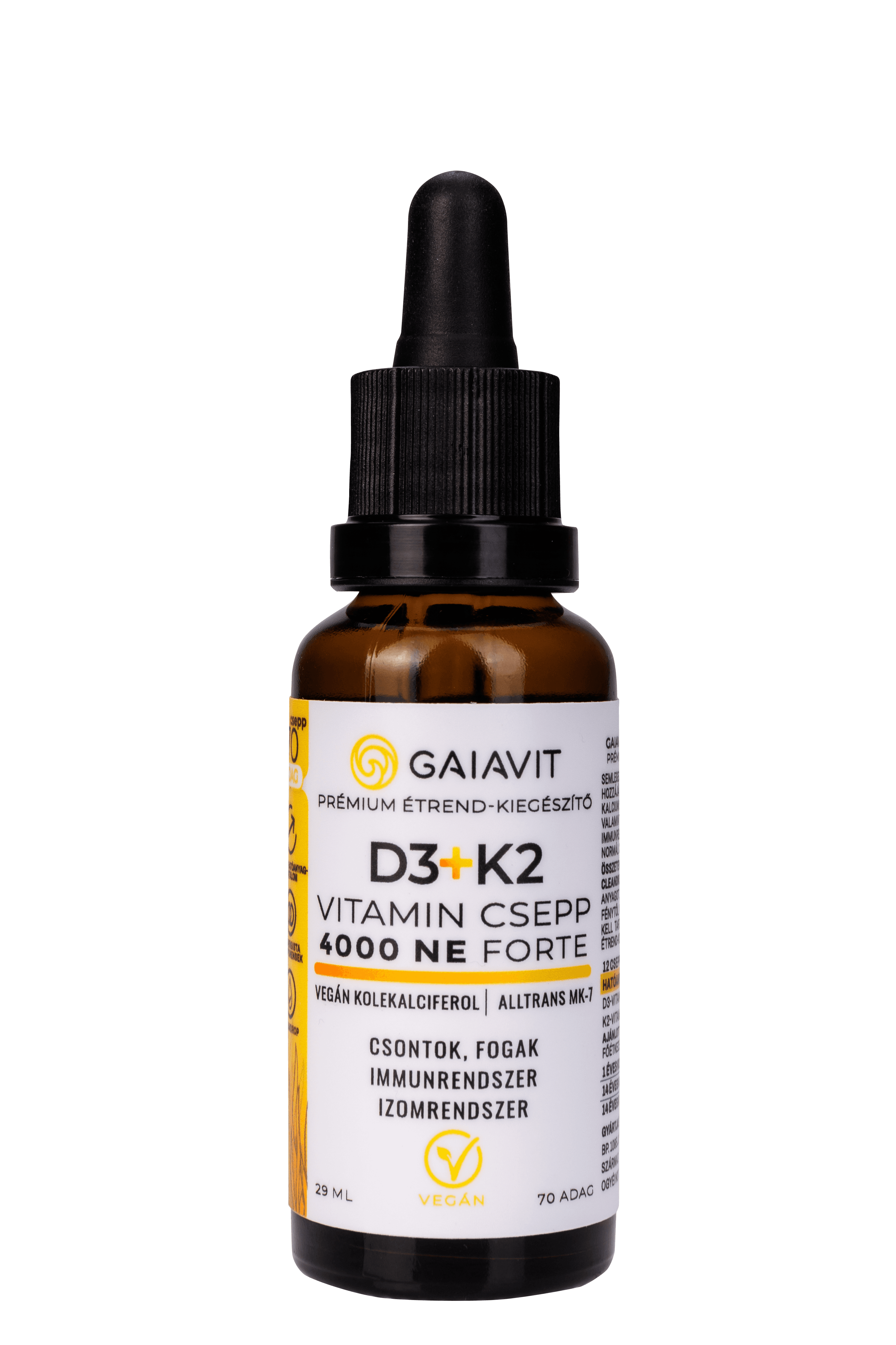 Gaiavit d3+k2 vitamín kvapky 4000 forte 29 ml