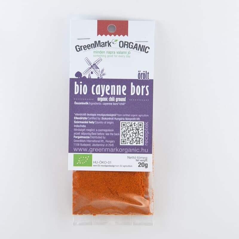 GreenMark Organic mleté bio kajenské korenie 20 g - 57006