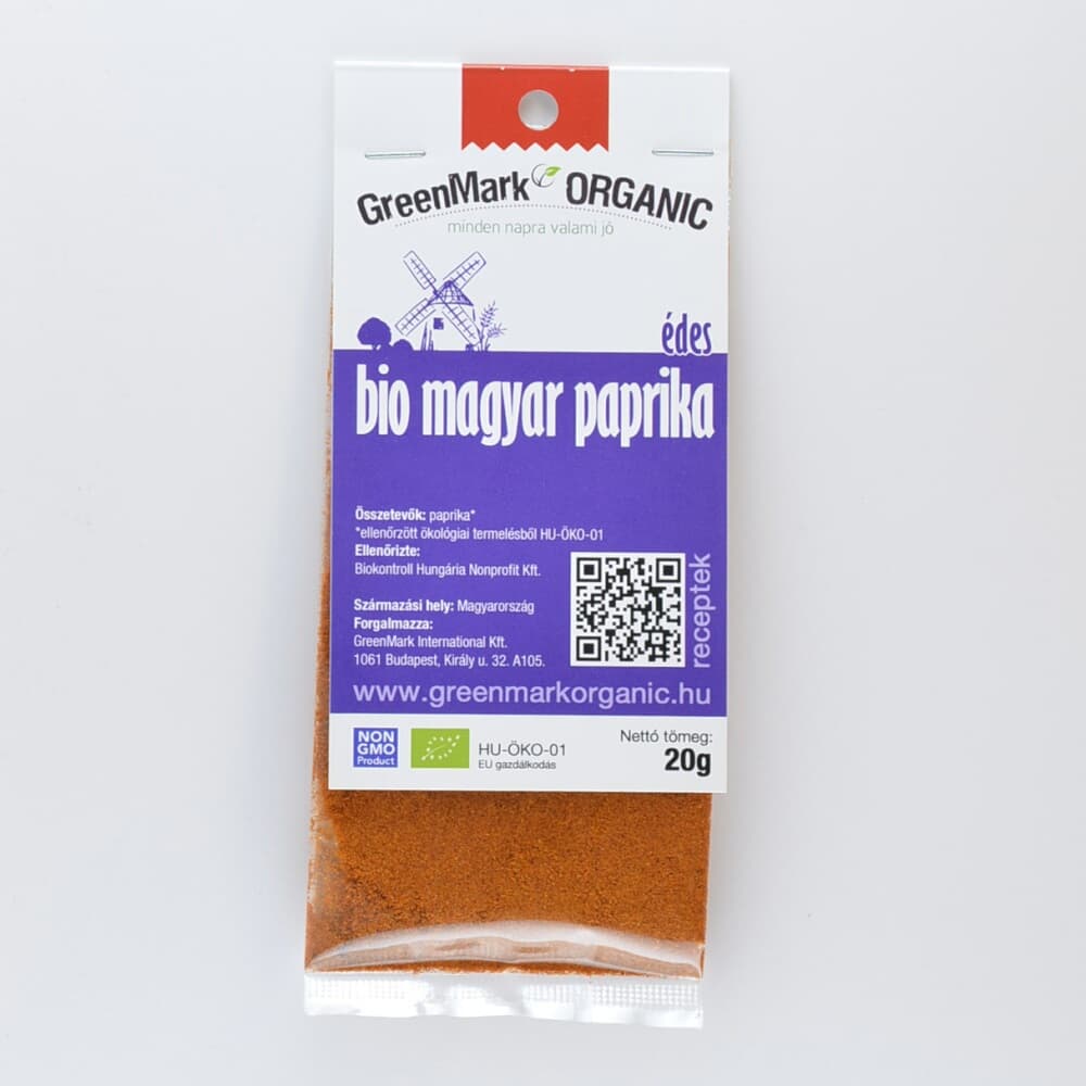 Greenmark bio maďarská paprika sladká 20 g