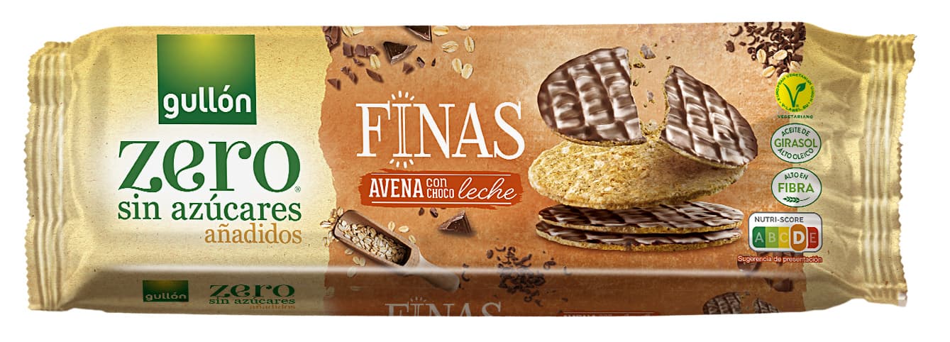 Gullón thins zero mliečna čokoláda ovsené koláče 150 g