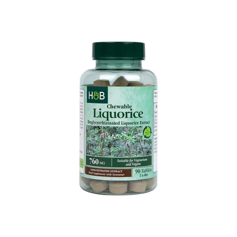 H&B tablety na žuvanie z lékořice 760mg 60 ks