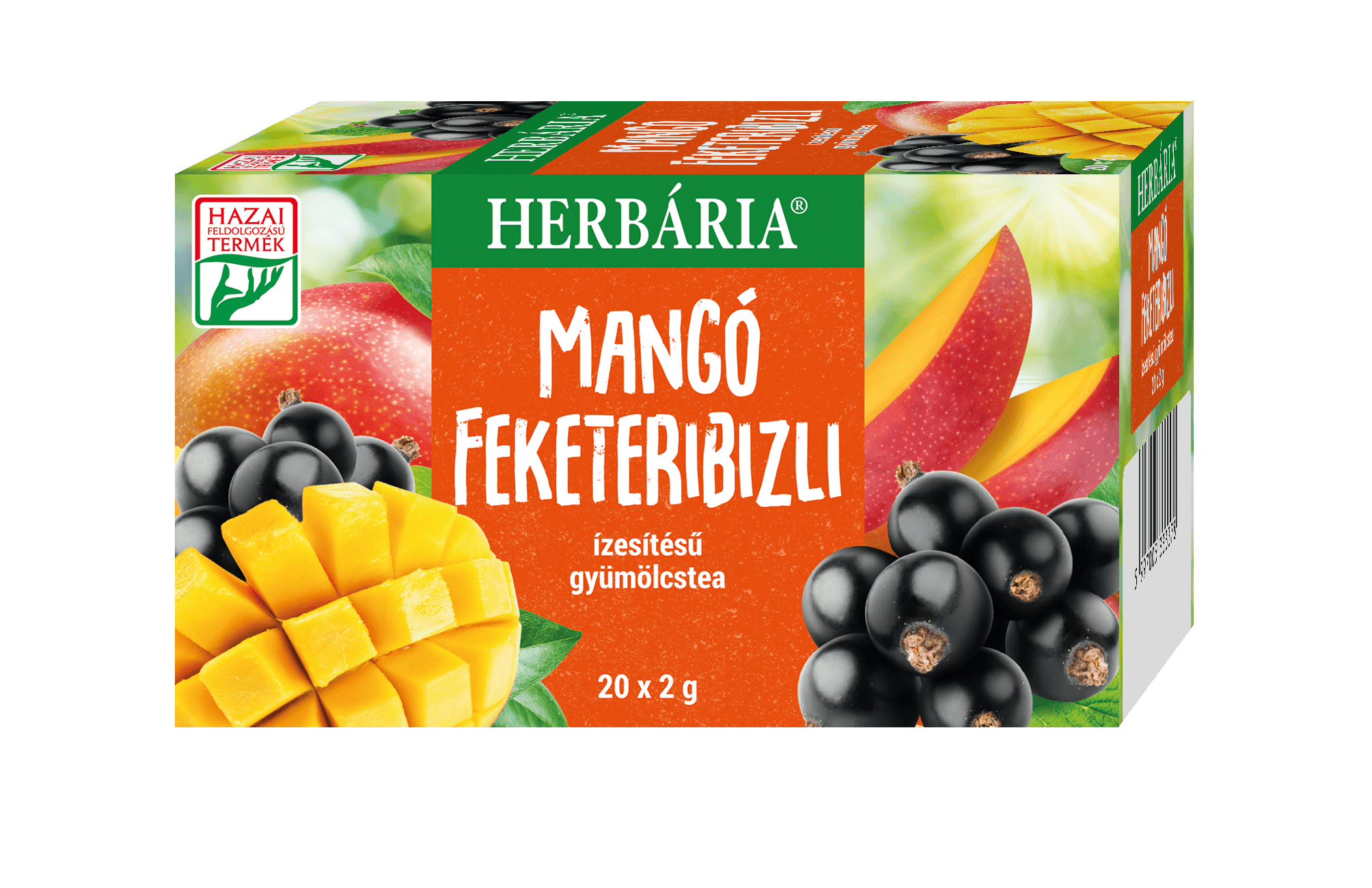 Herbária mango s príchuťou čiernej ríbezle ovocný čaj 20x2g 40 g