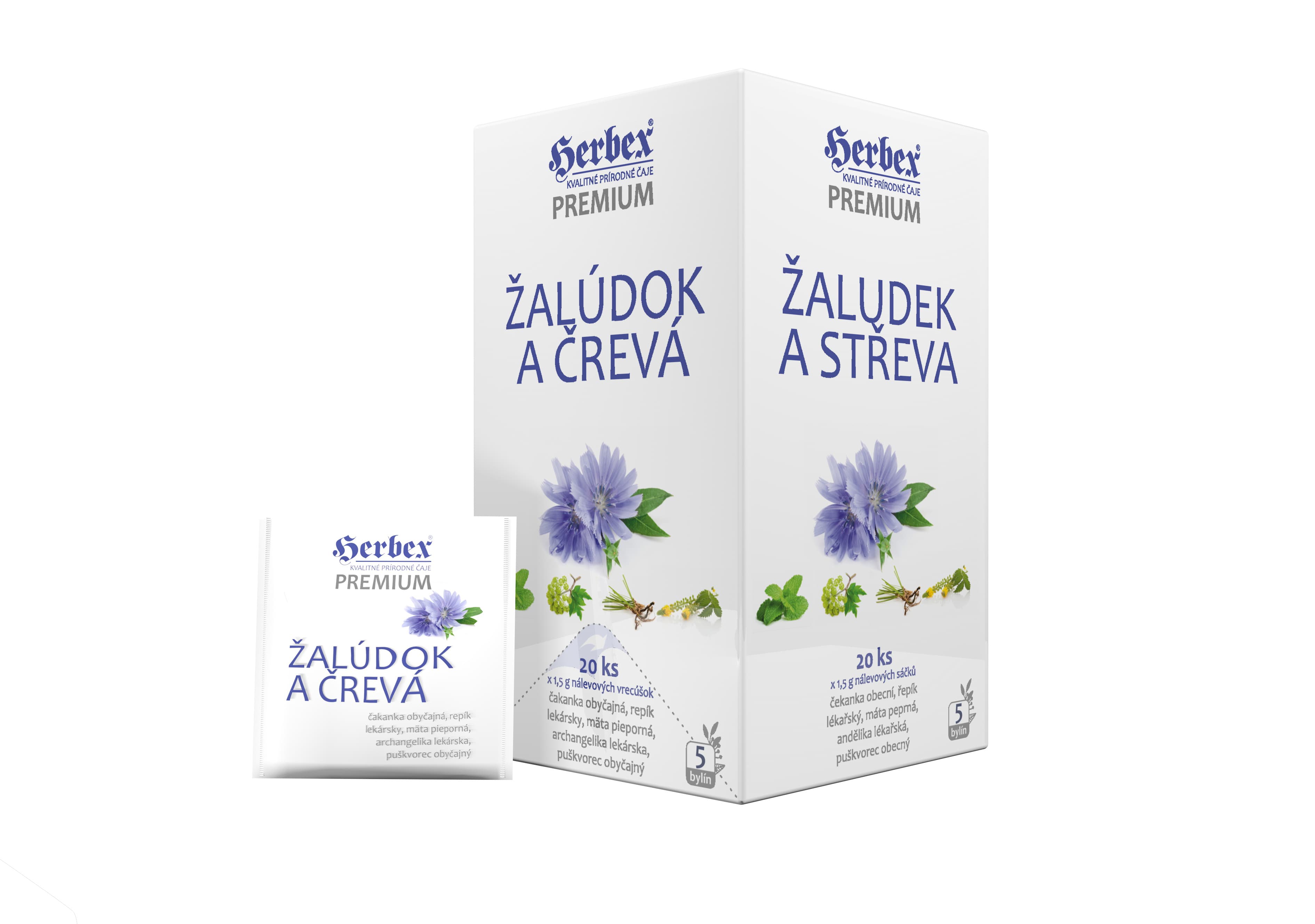 Herbex čaj na žalúdok a črevá 20x1,5g 30 g
