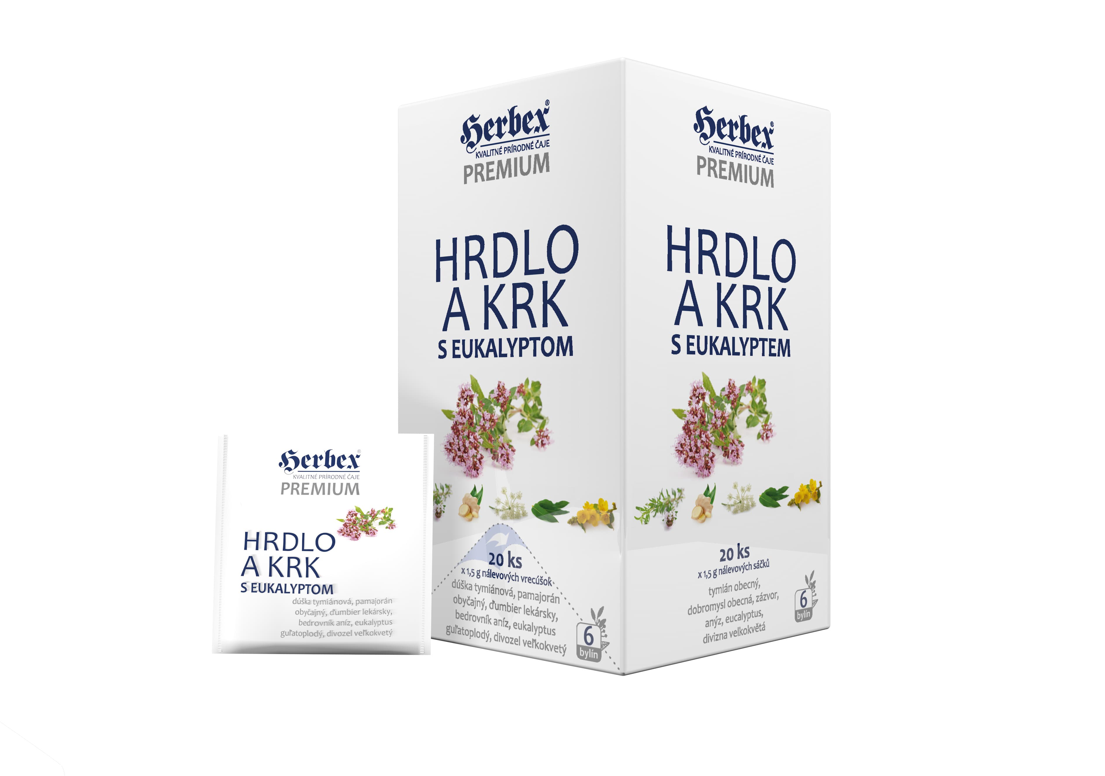 Herbex Bylinná zmes Hrdlo a krk s eukalyptom 30 g (20x1,5g) - 90219