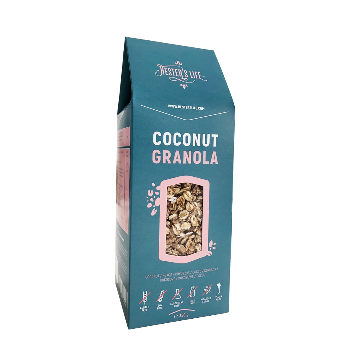 Hester's Life Kokosová granola 320 g