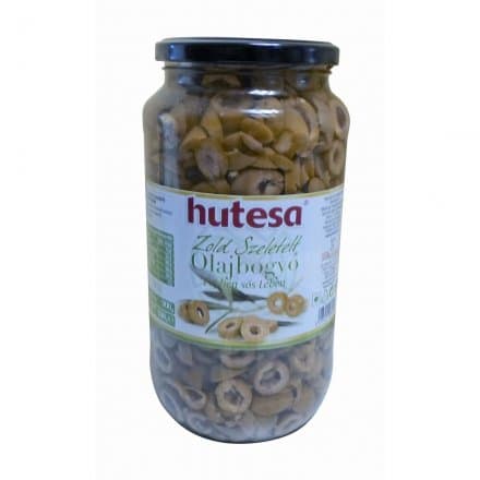 Hutesa zelené plátky olív 935 ml